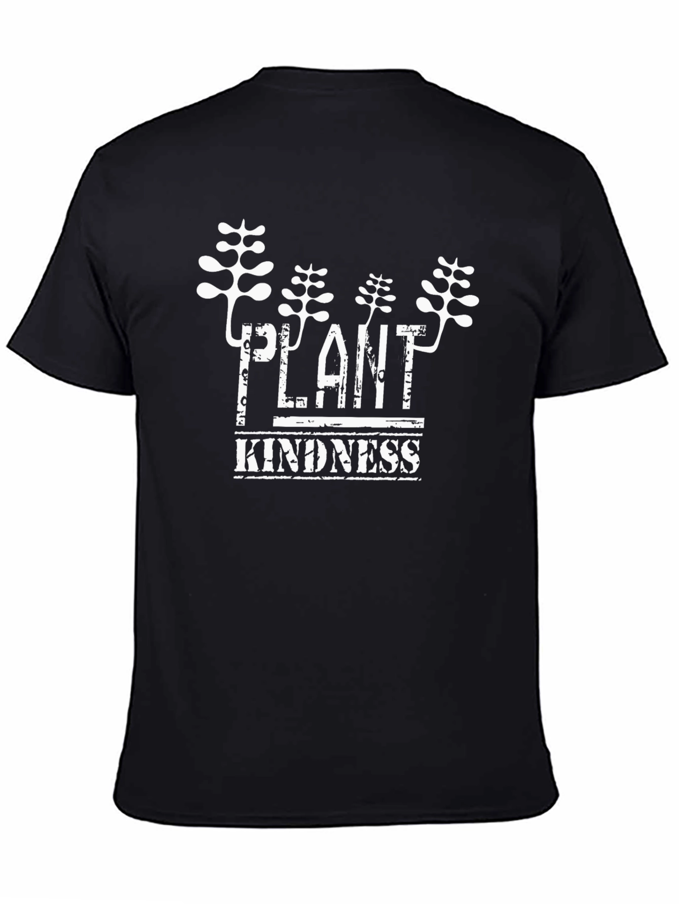 Plant Kindness Graphic T-Shirt - Black Cotton Tee
