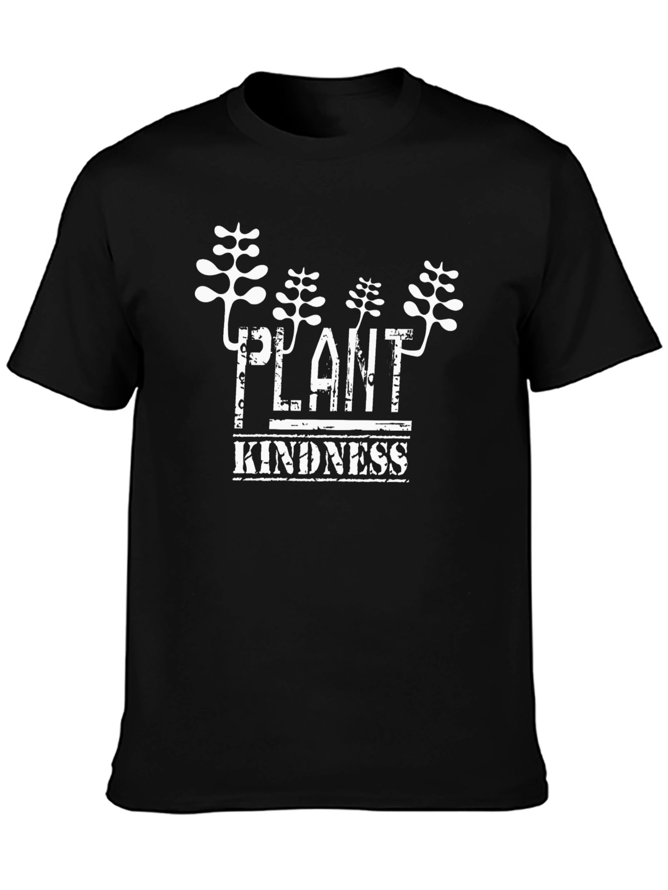 Plant Kindness Graphic T-Shirt - Black Cotton Tee