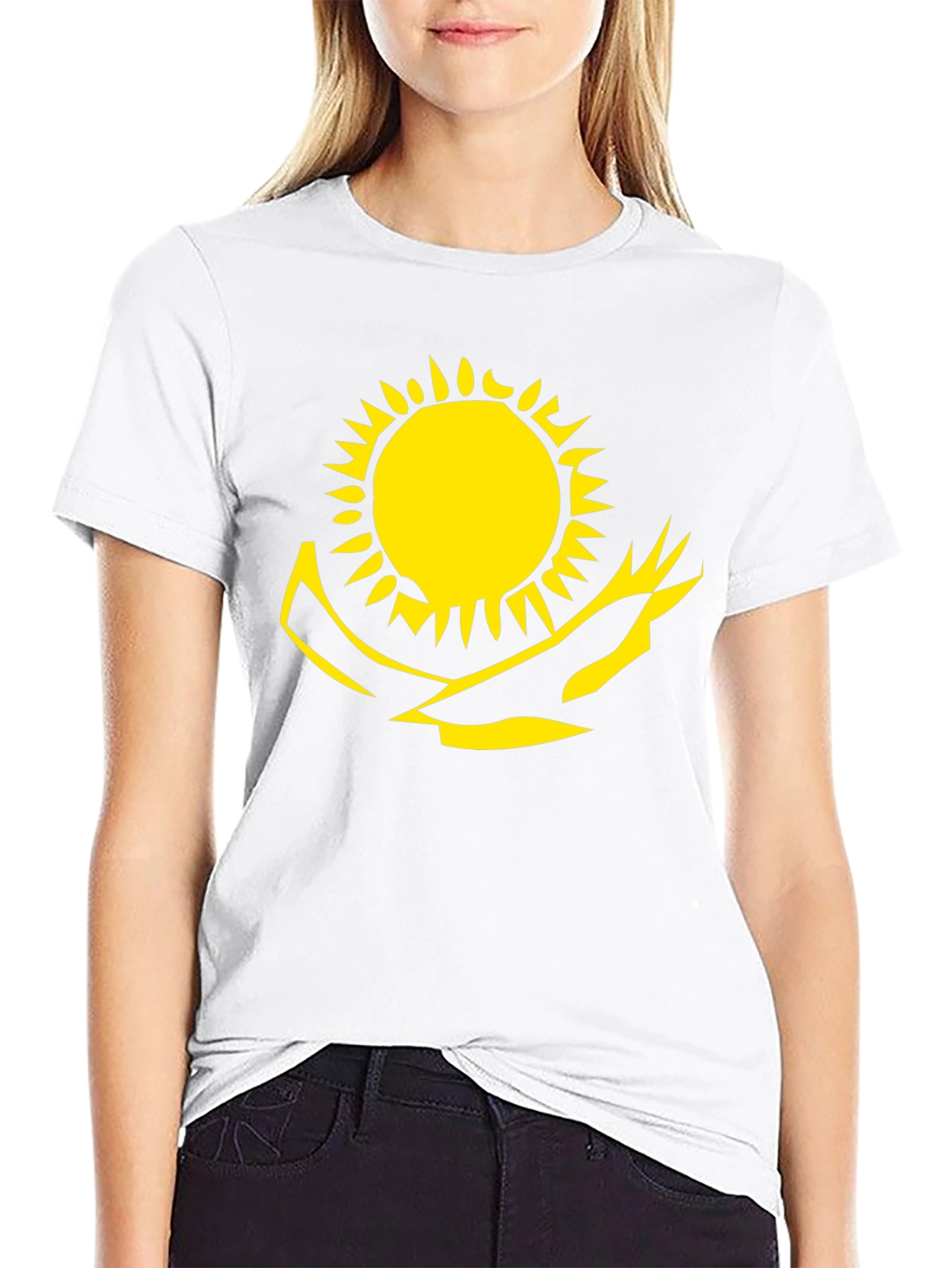 Kazakhstan Flag Graphic Tee - Stylish Black T-Shirt