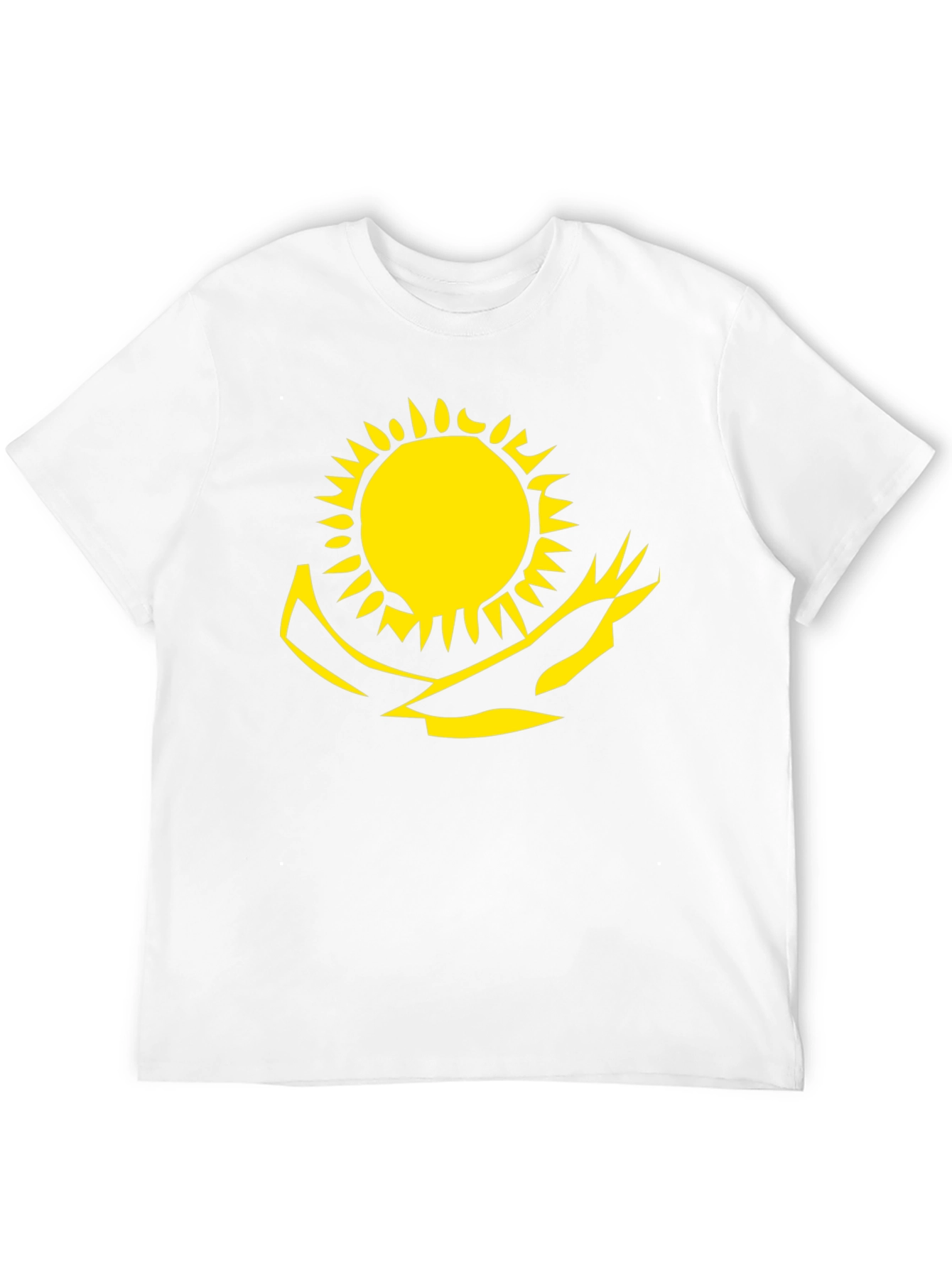 Kazakhstan Flag Graphic Tee - Stylish Black T-Shirt