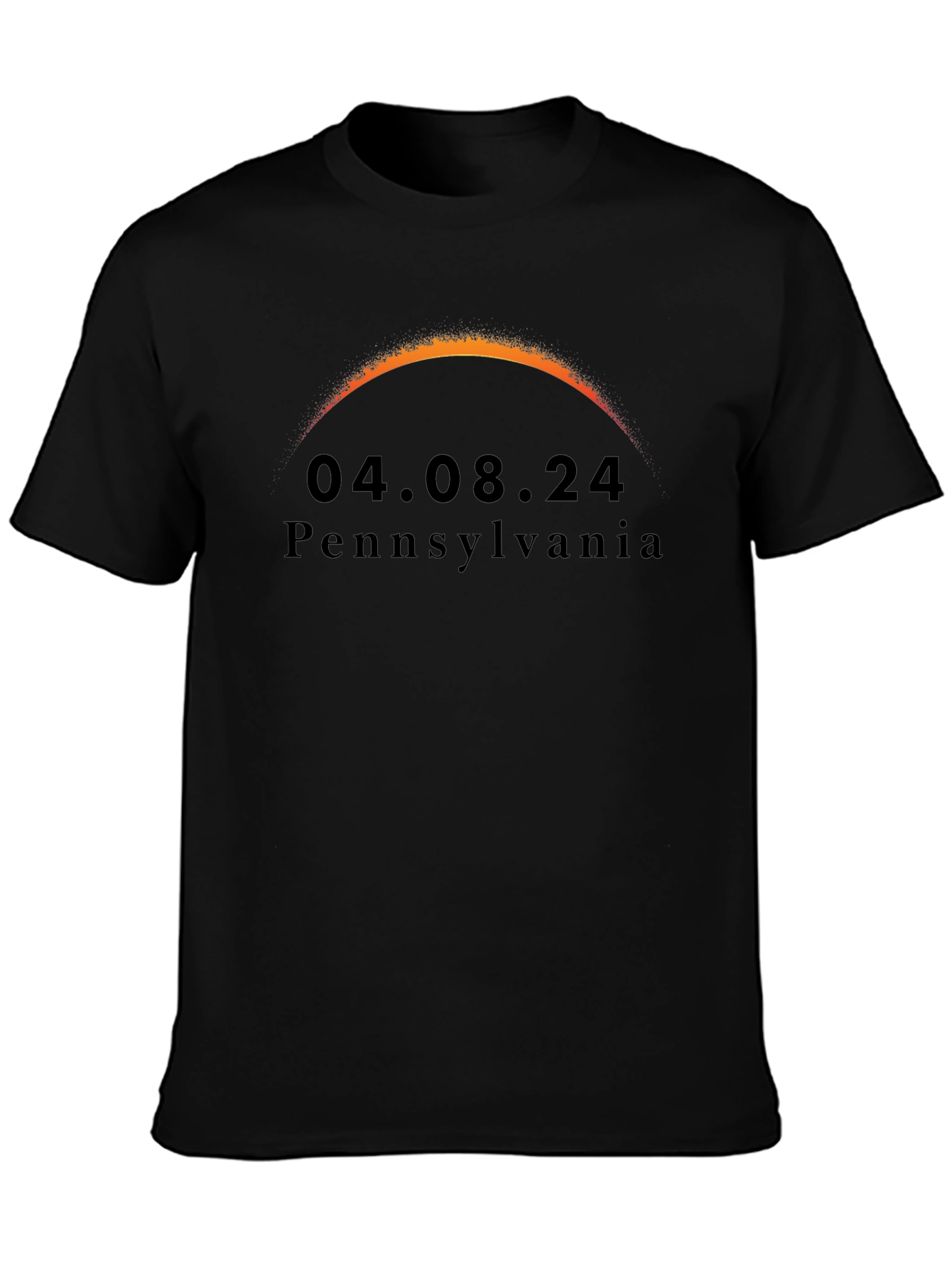 Pennsylvania Eclipse 04.08.24 Black T-Shirt
