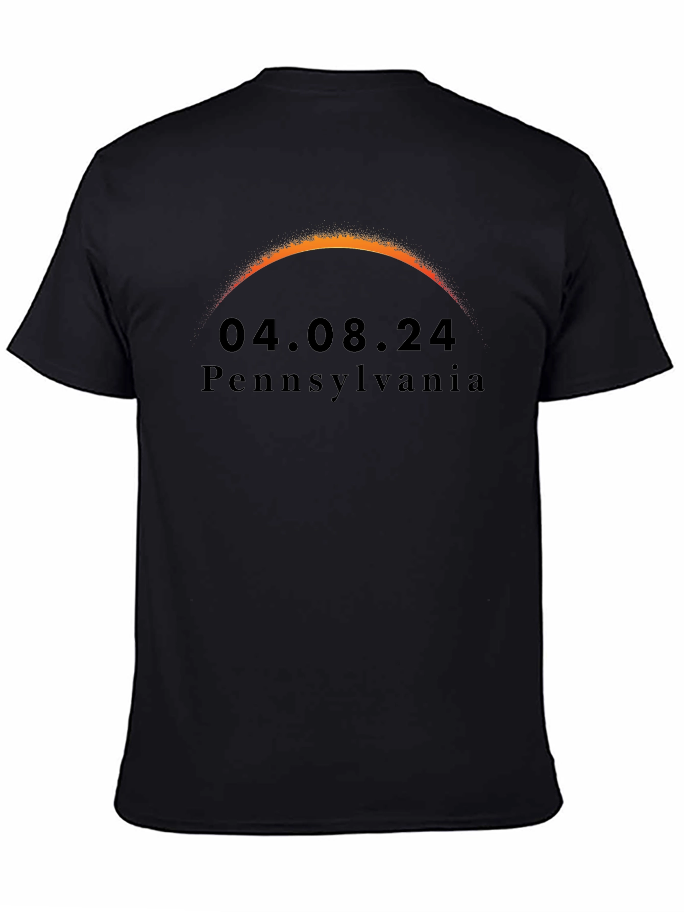 Pennsylvania Eclipse 04.08.24 Black T-Shirt