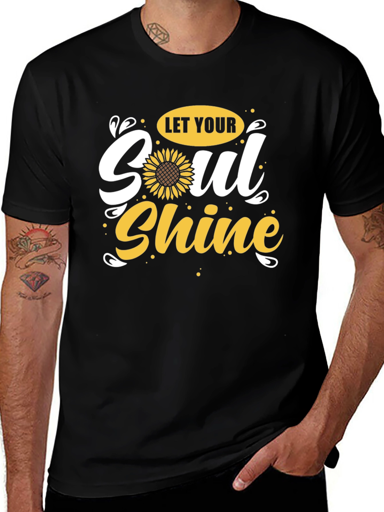 Let Your Soul Shine Sunflower Graphic Tee