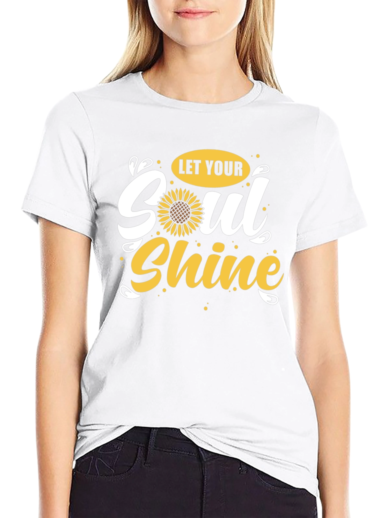 Let Your Soul Shine Sunflower Graphic Tee