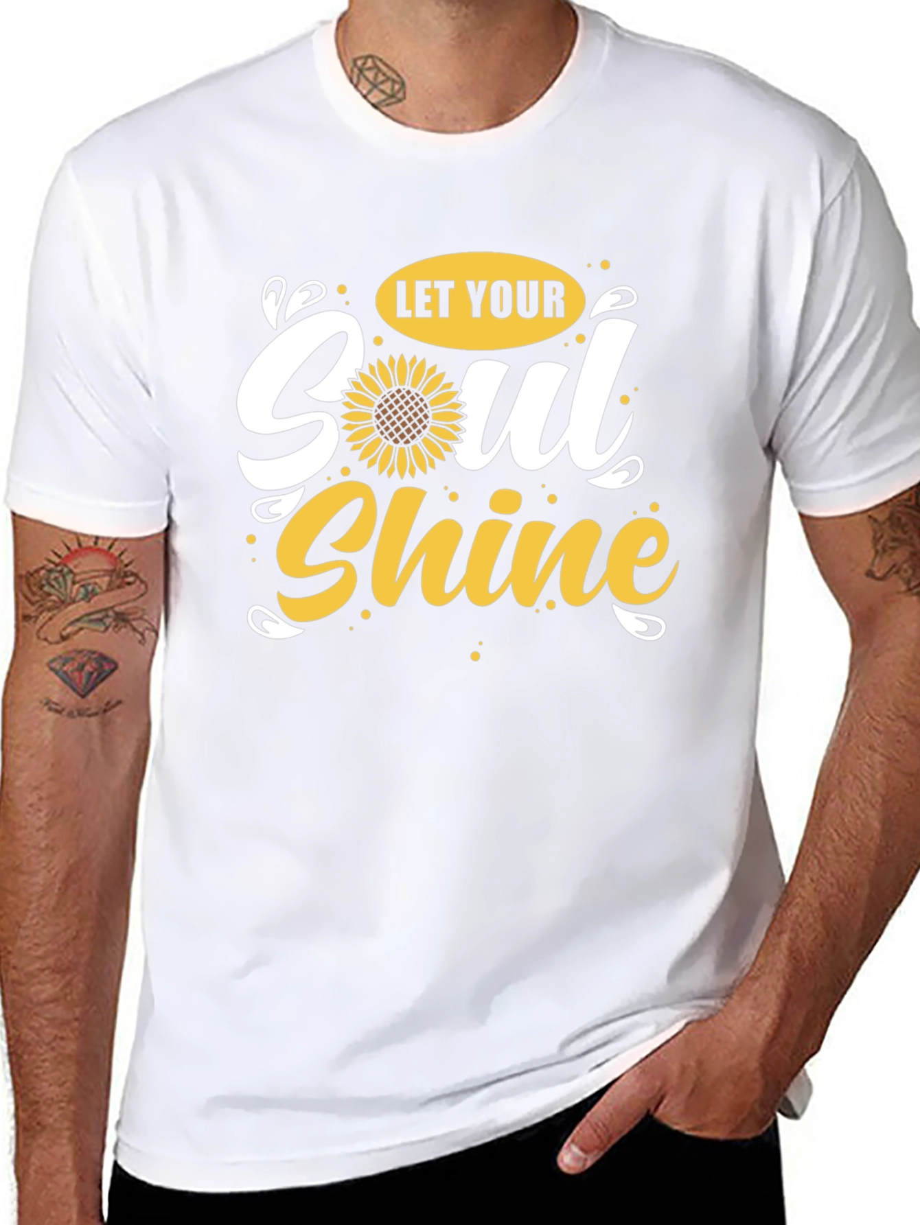 Let Your Soul Shine Sunflower Graphic Tee