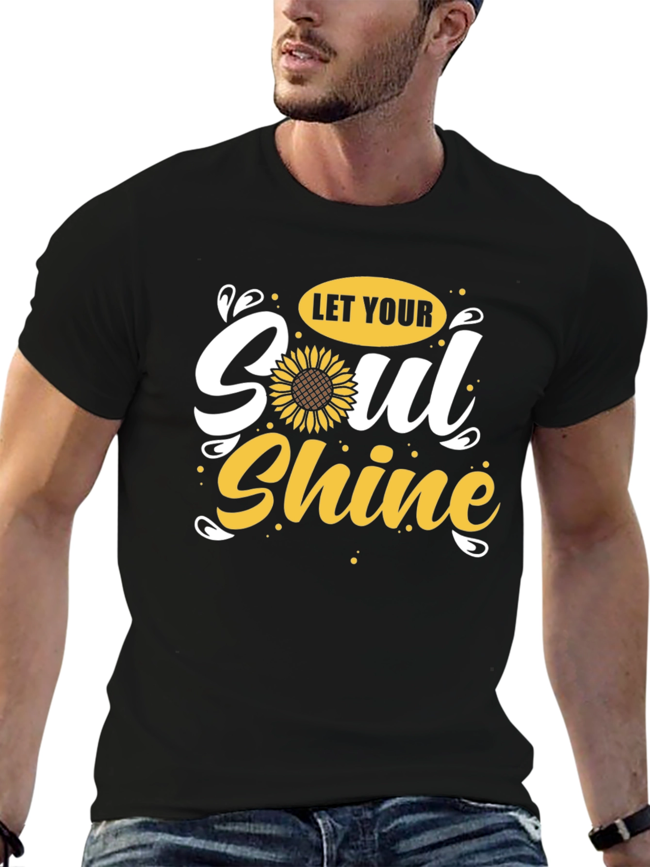 Let Your Soul Shine Sunflower Graphic Tee