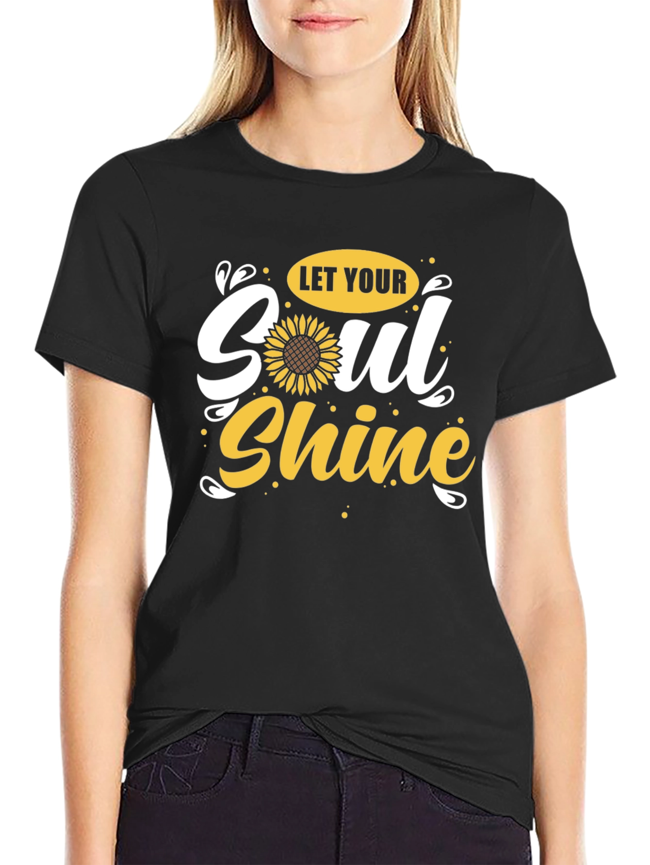 Let Your Soul Shine Sunflower Graphic Tee