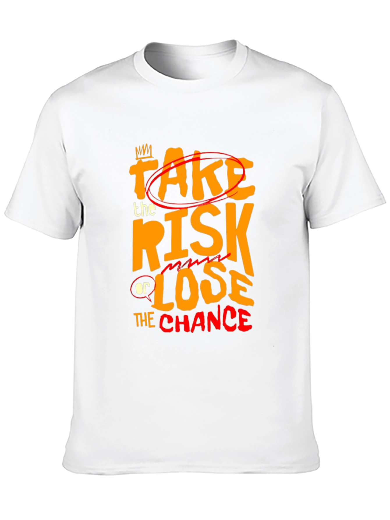 Take the Risk Graphic Tee - Motivational Black T-Shirt
