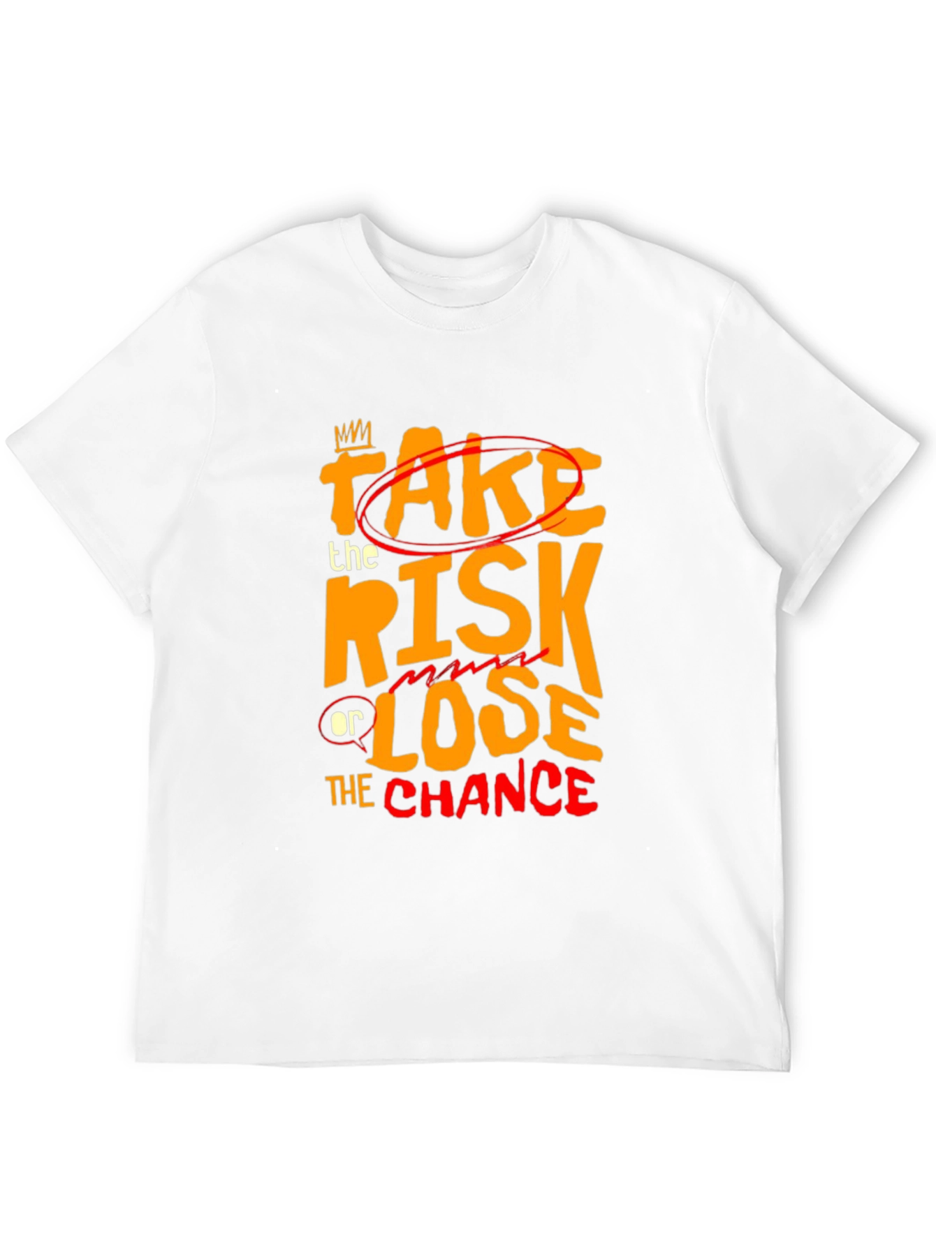 Take the Risk Graphic Tee - Motivational Black T-Shirt