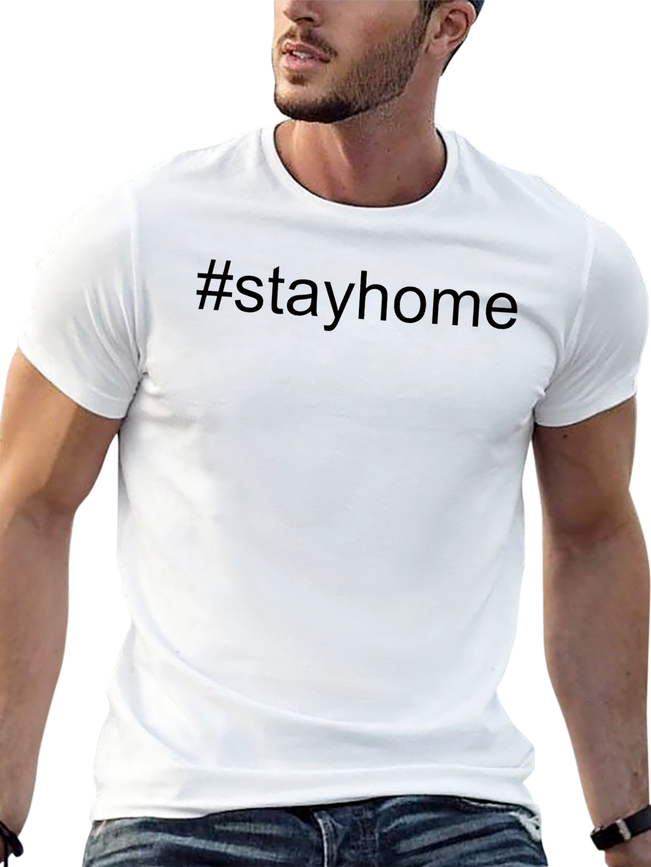 #stayhome Black T-Shirt - Trendy Quarantine Style