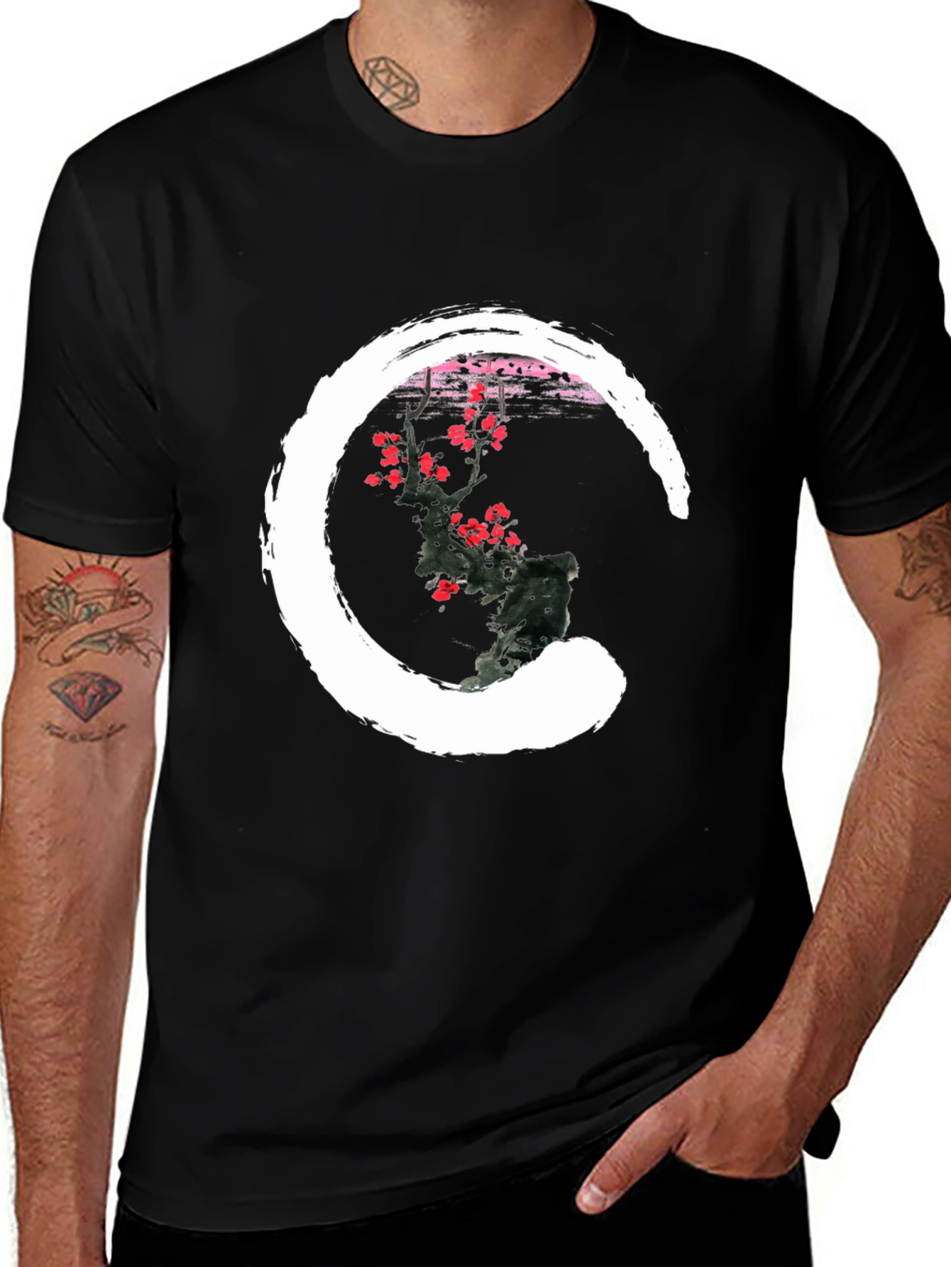 Zen Circle Blossom Graphic Tee