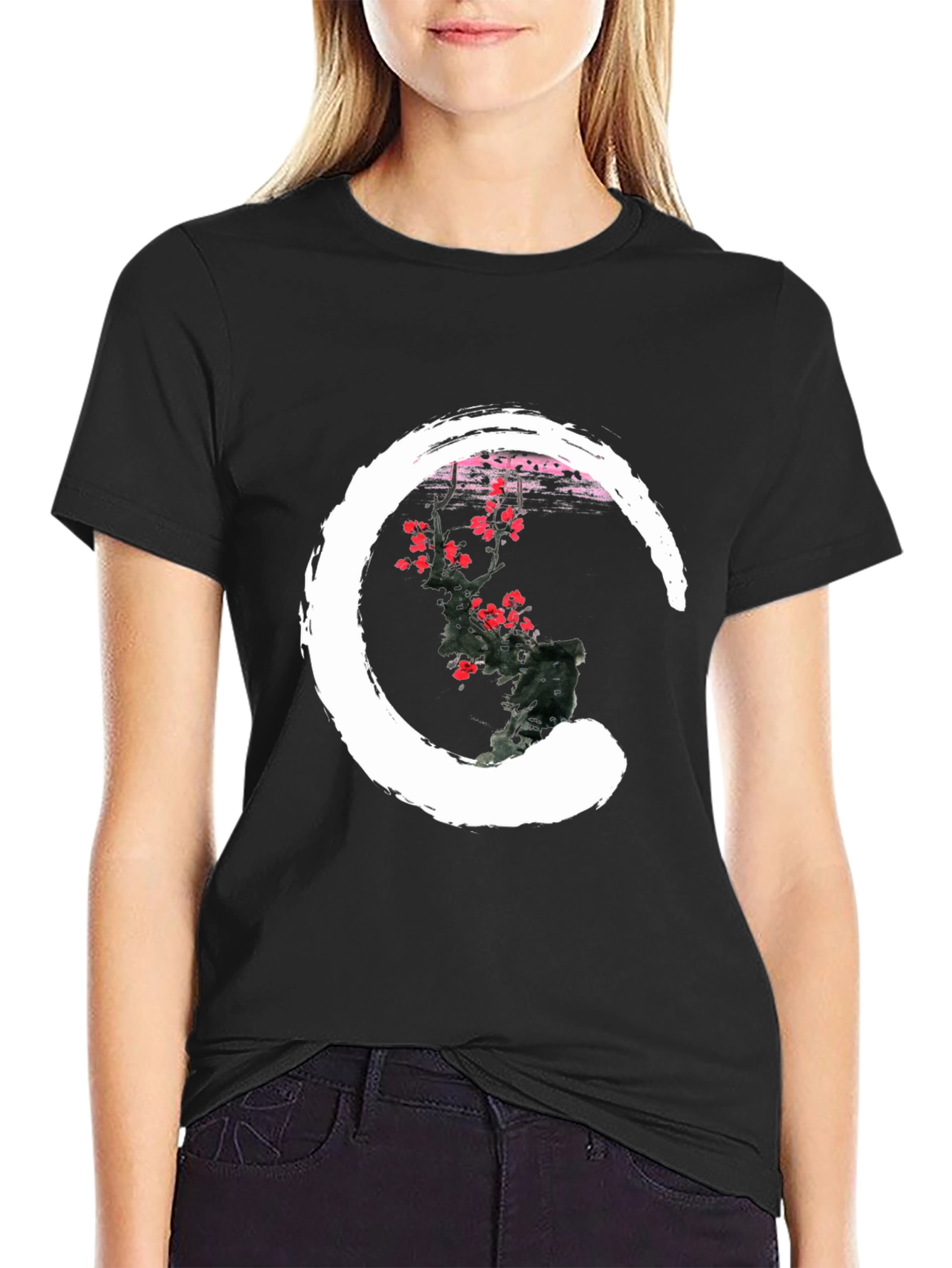 Zen Circle Blossom Graphic Tee