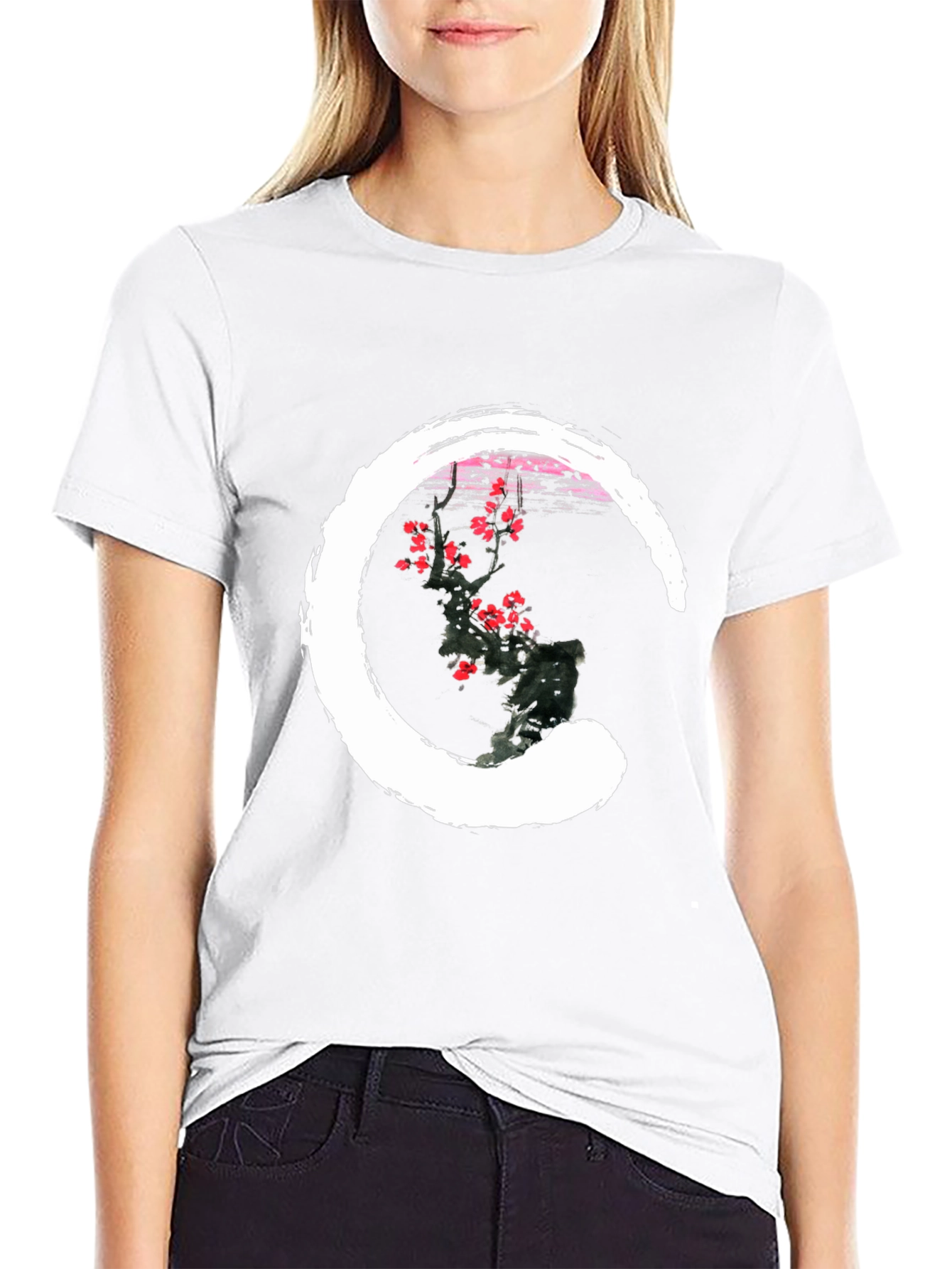 Zen Circle Blossom Graphic Tee