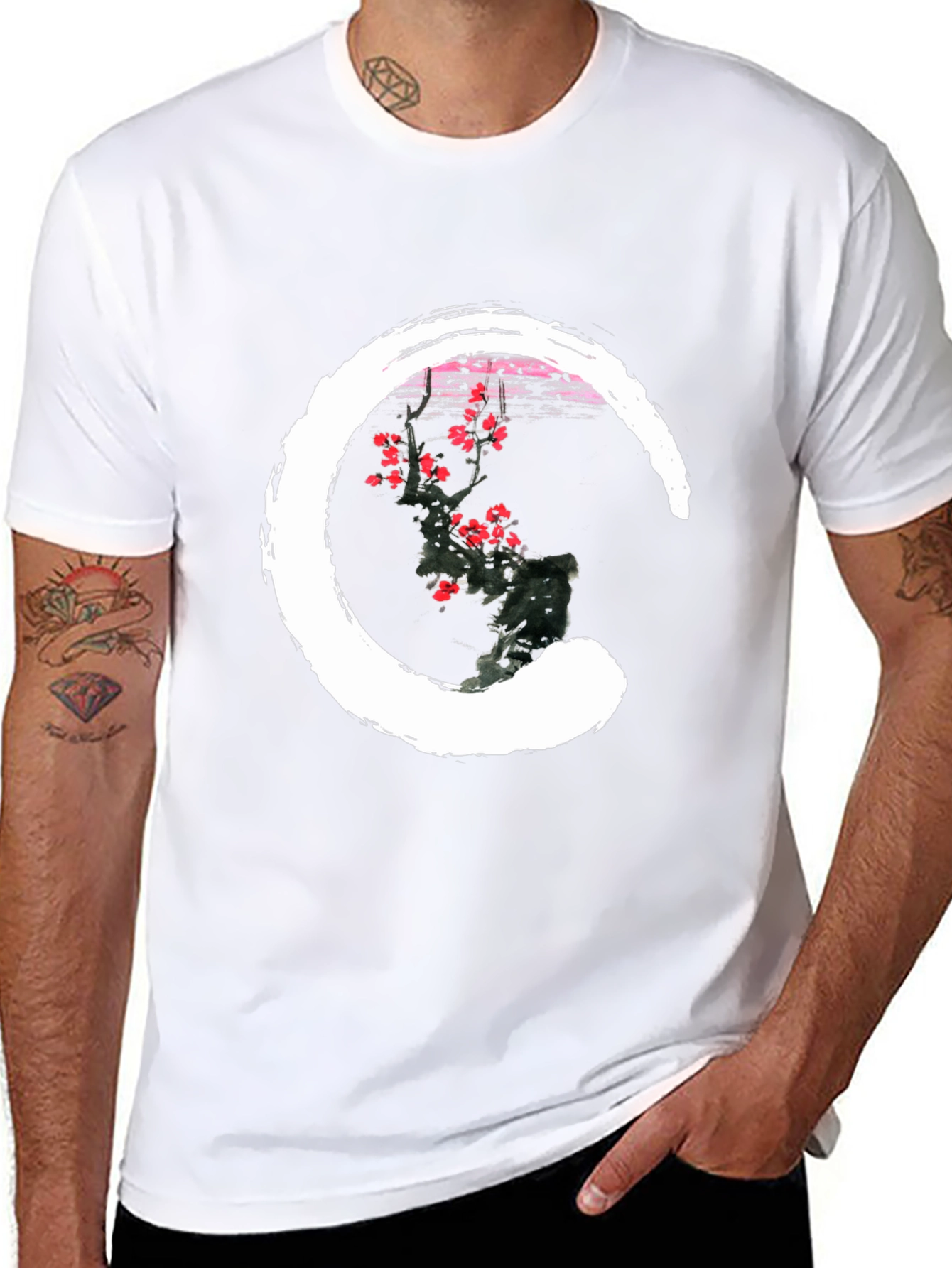 Zen Circle Blossom Graphic Tee