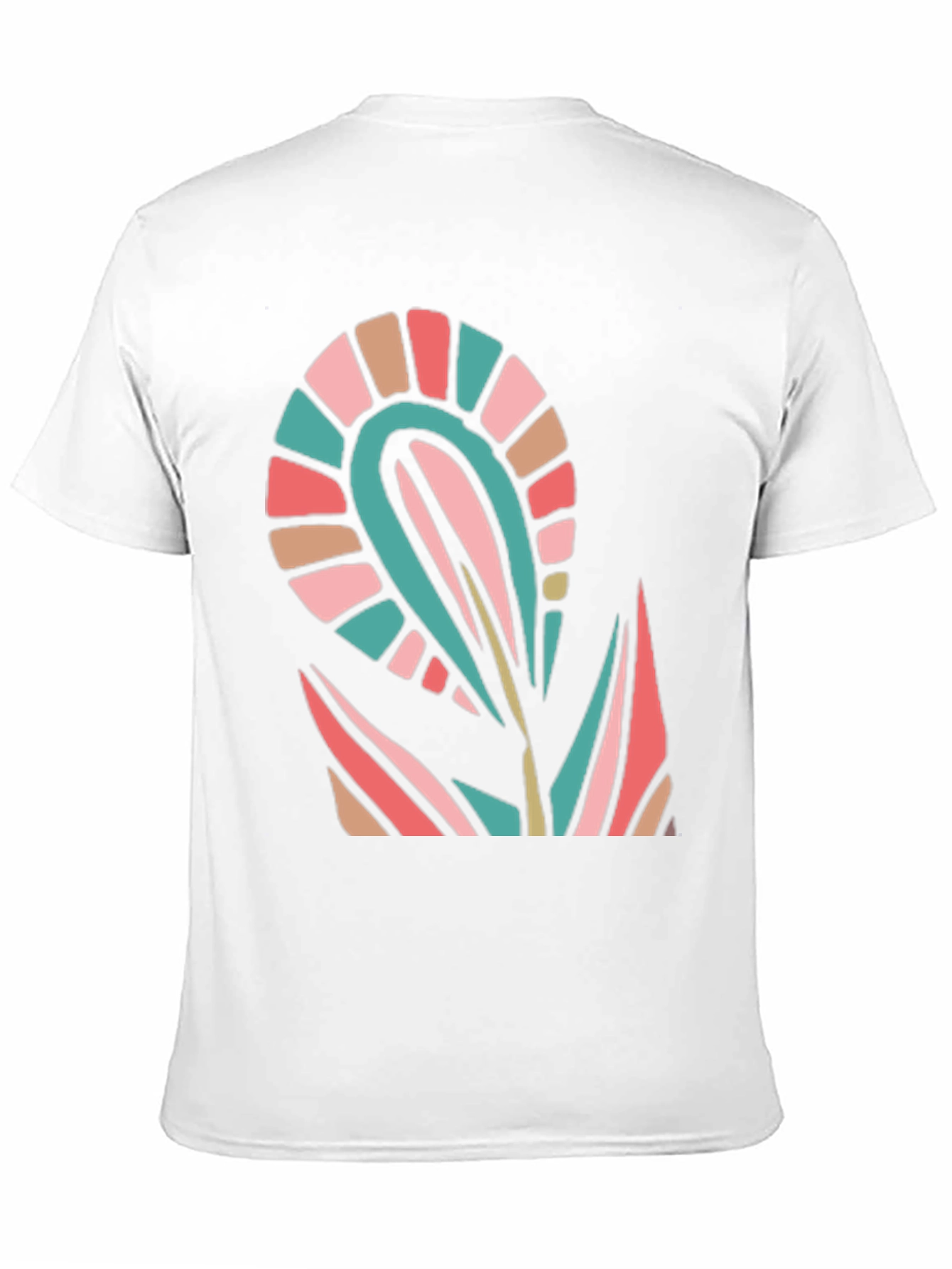 Modern Floral Graphic Black T-Shirt