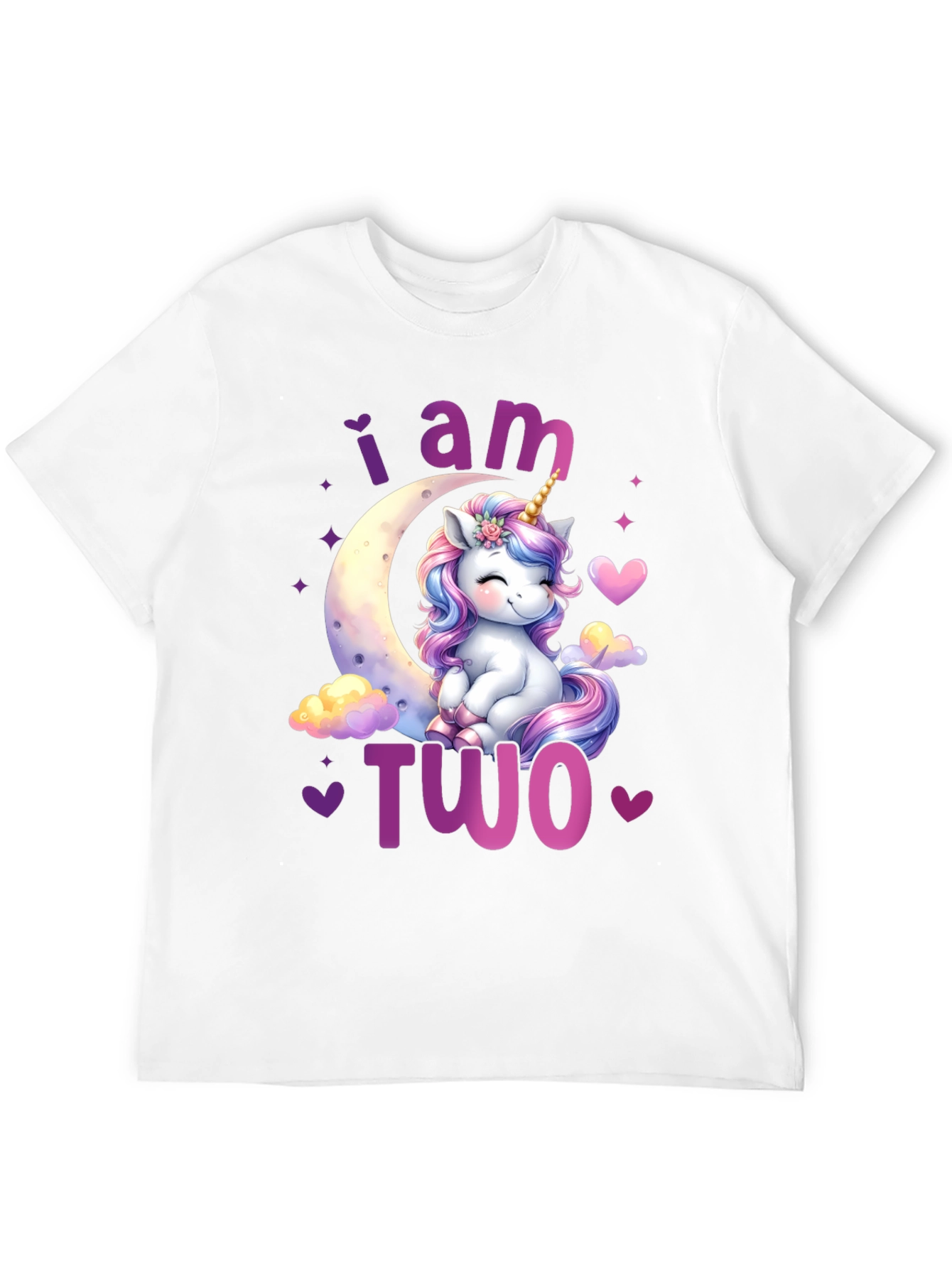 I am Two Unicorn Birthday T-Shirt