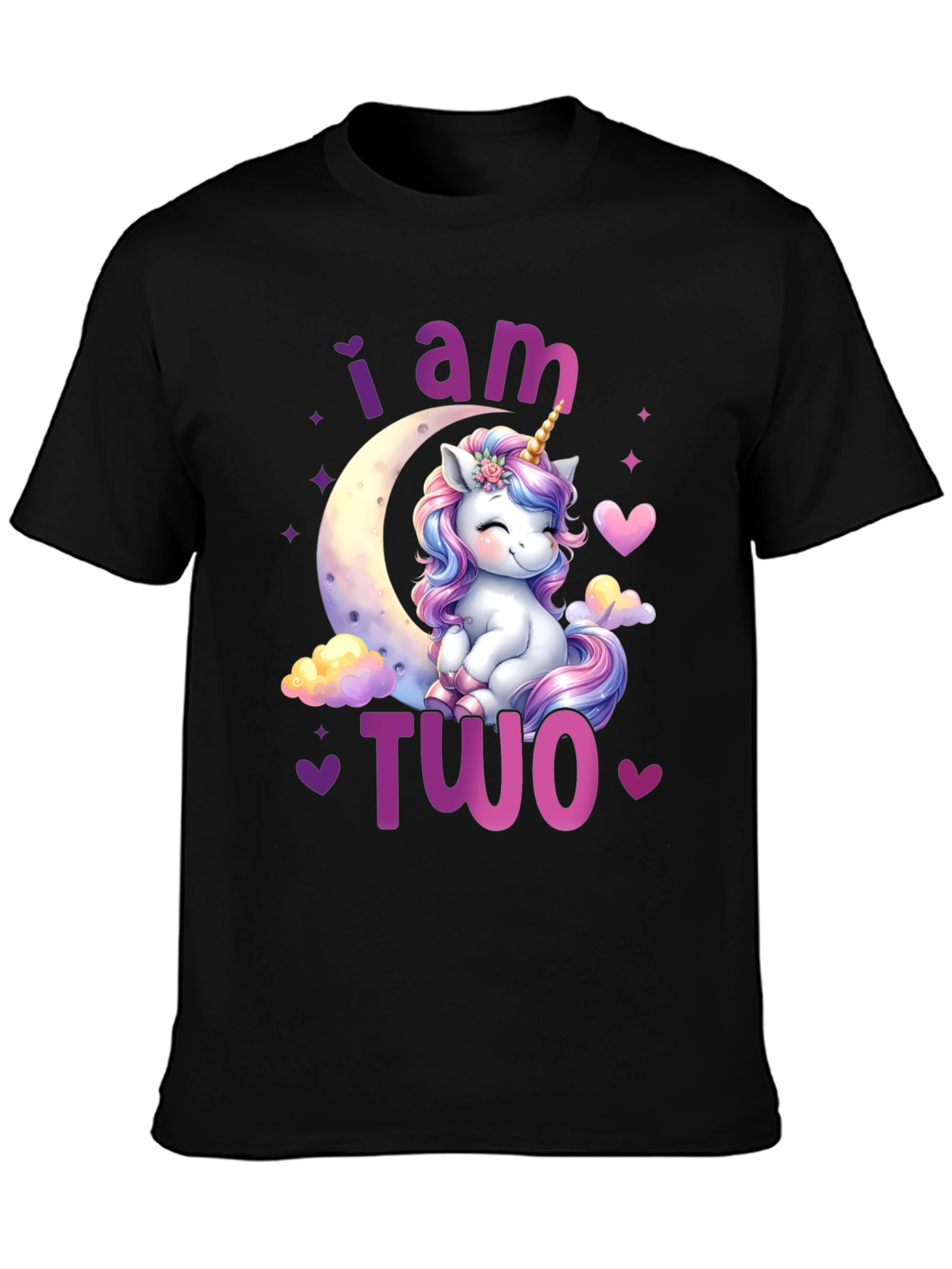 I am Two Unicorn Birthday T-Shirt