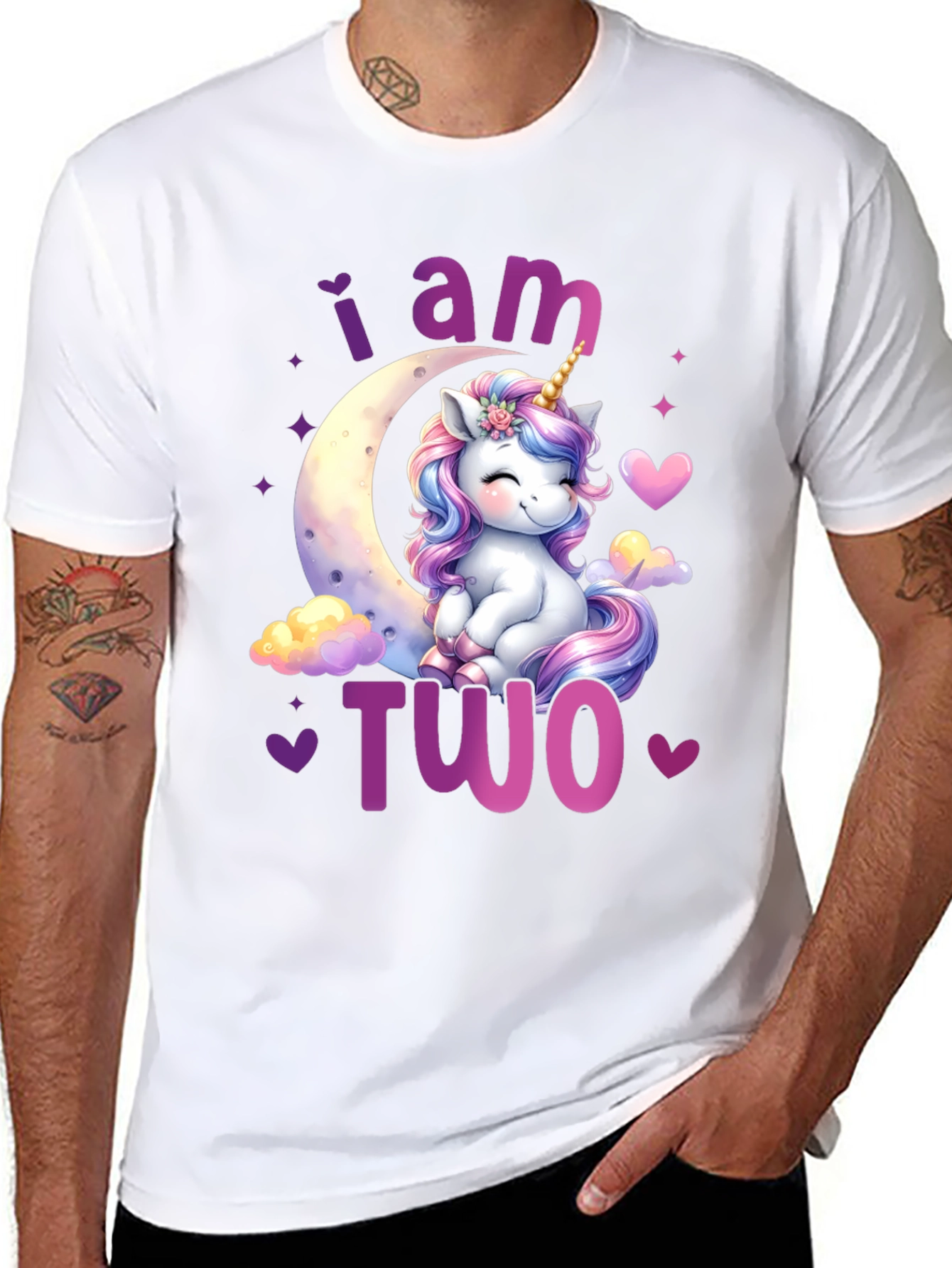 I am Two Unicorn Birthday T-Shirt