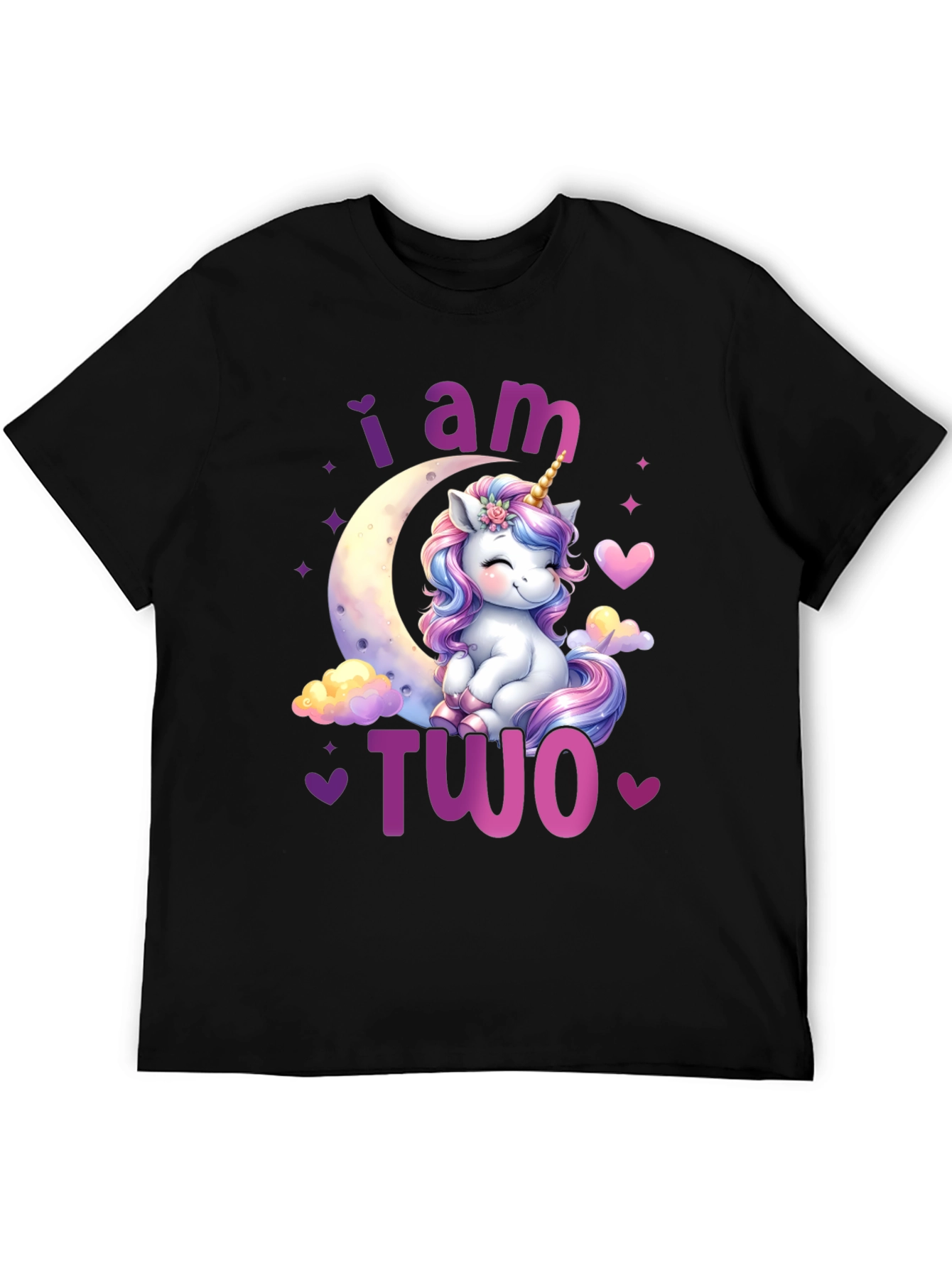 I am Two Unicorn Birthday T-Shirt