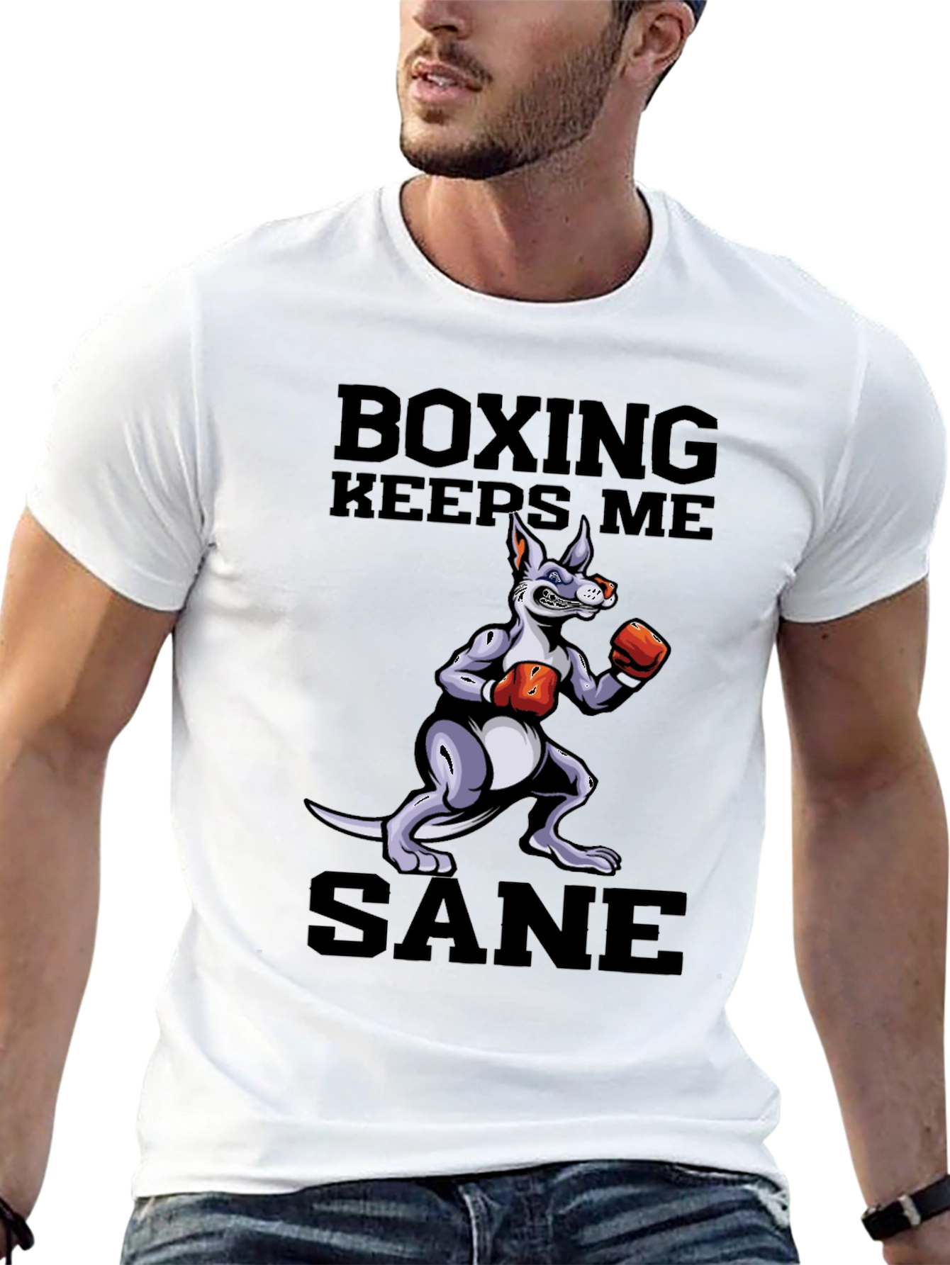 Boxing Kangaroo Graphic T-Shirt - Keep Me Sane