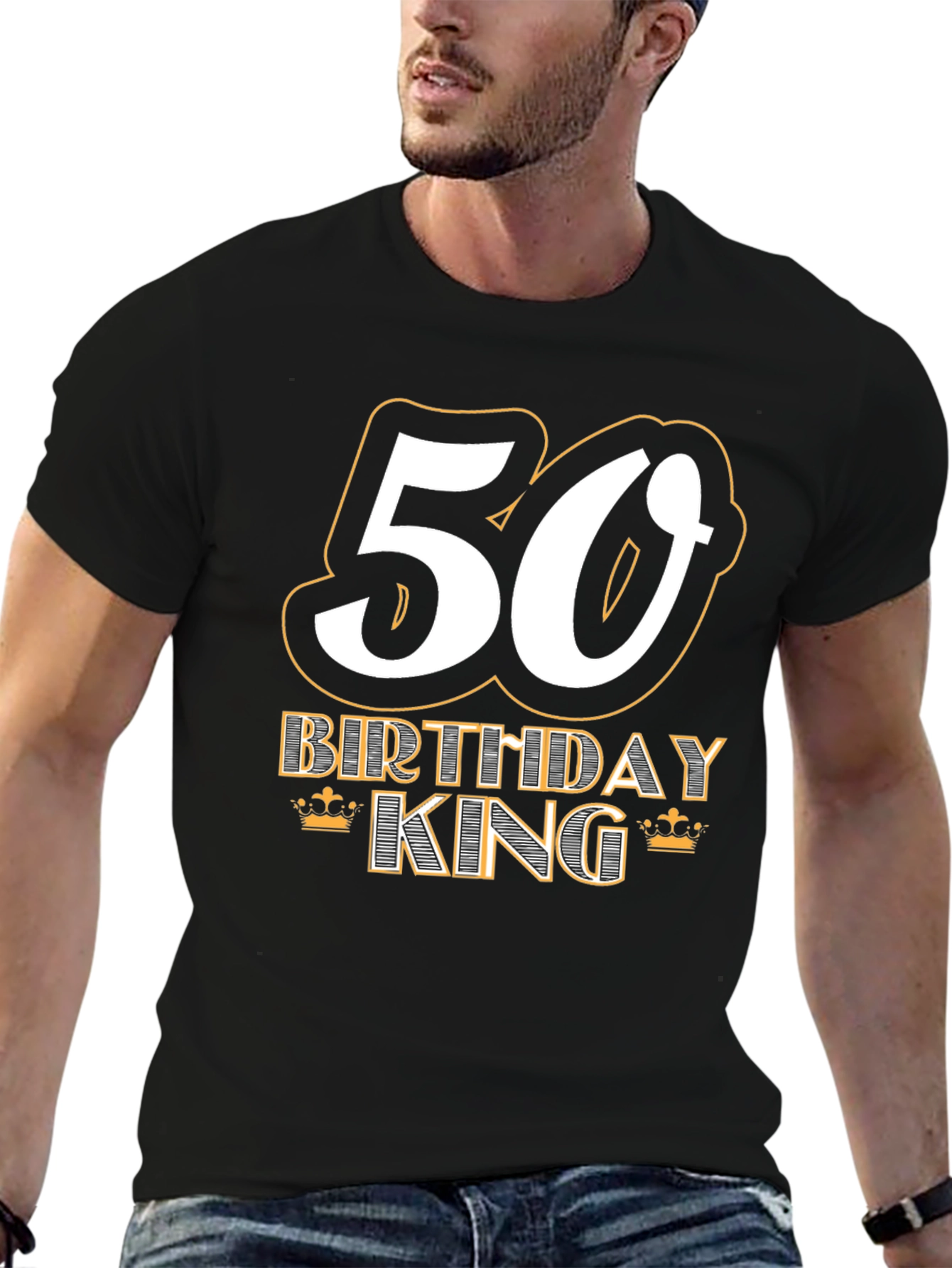 50th Birthday King T-Shirt - Black