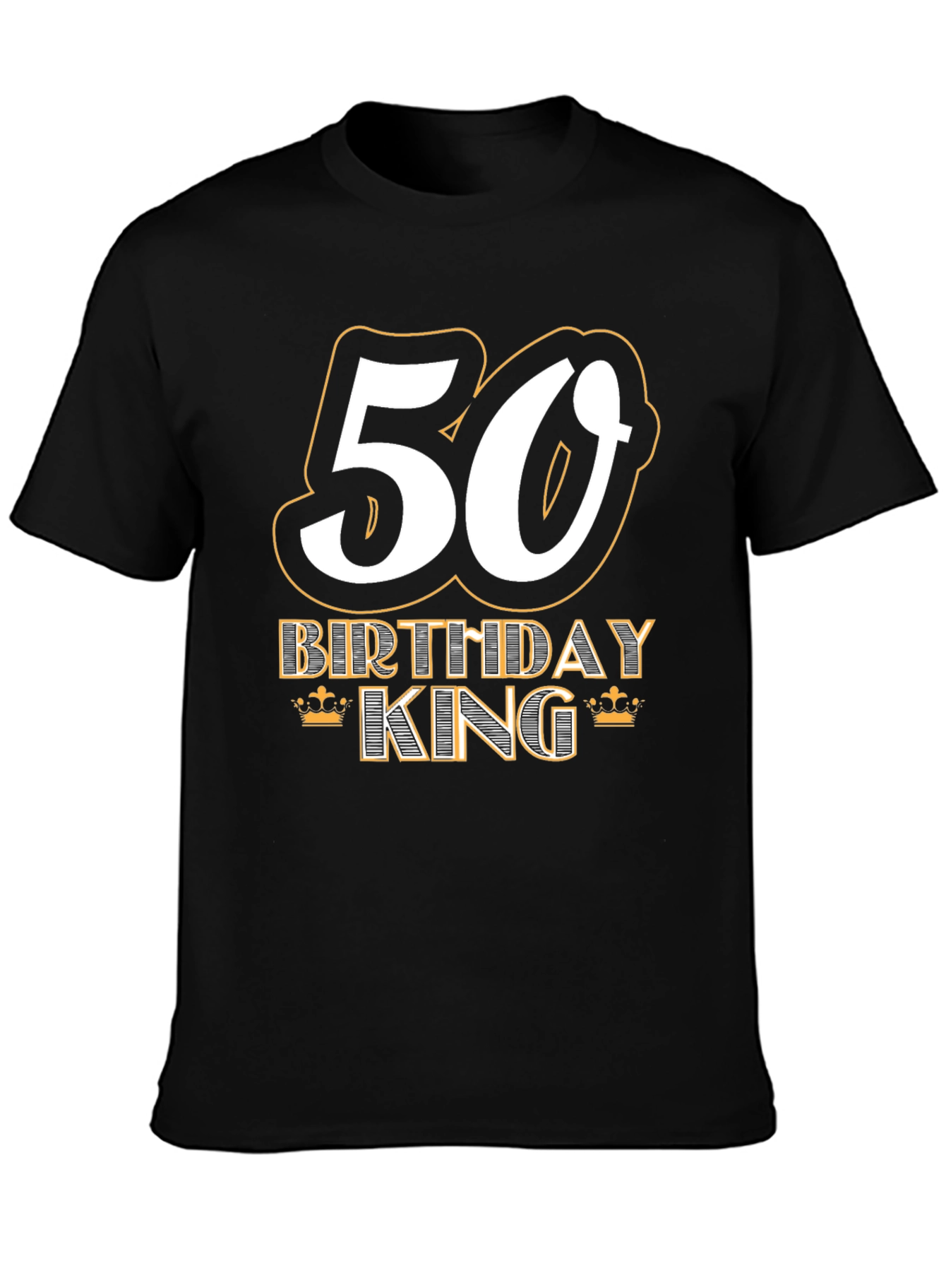 50th Birthday King T-Shirt - Black