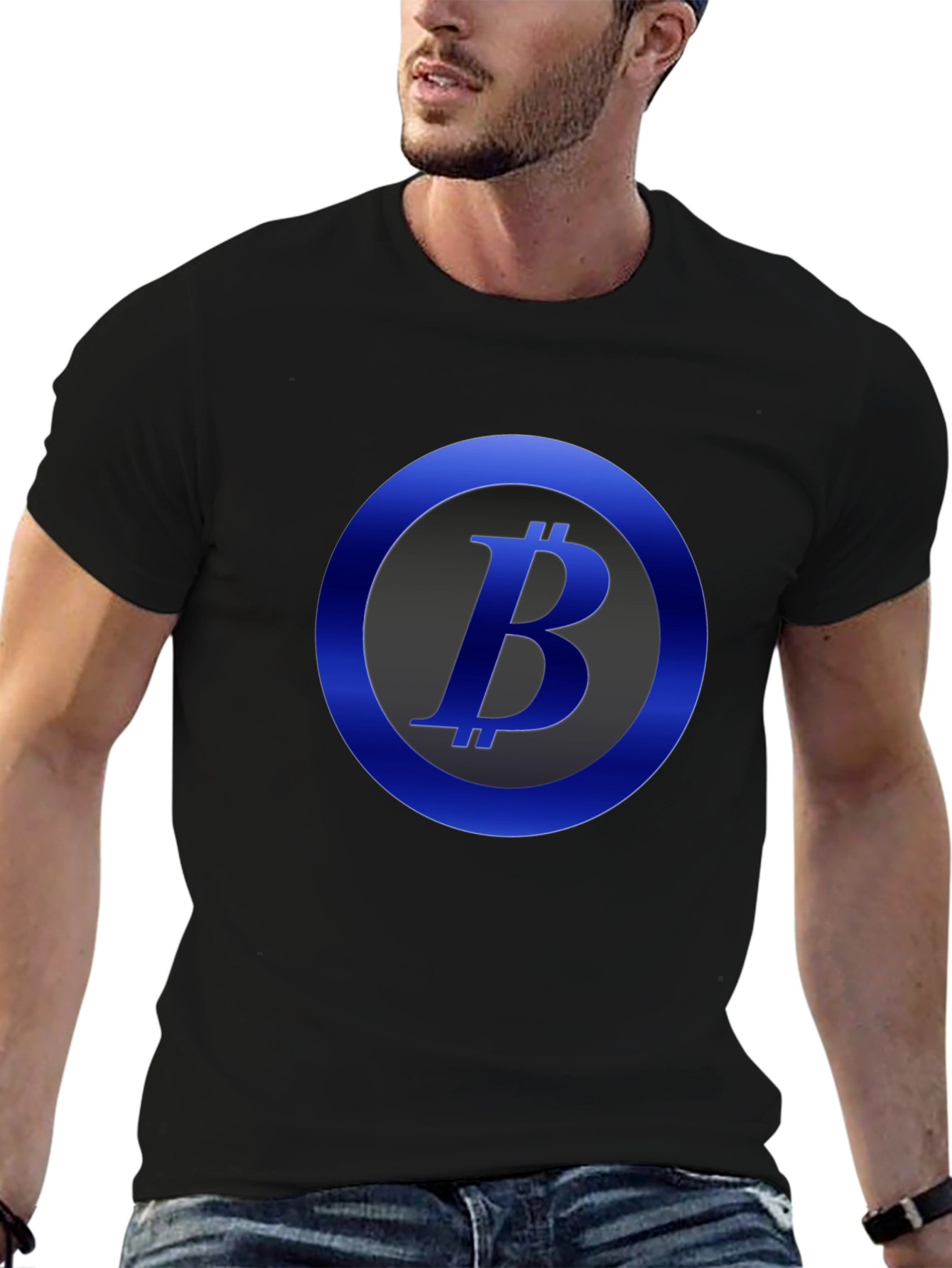 Bitcoin Logo Graphic Black T-Shirt