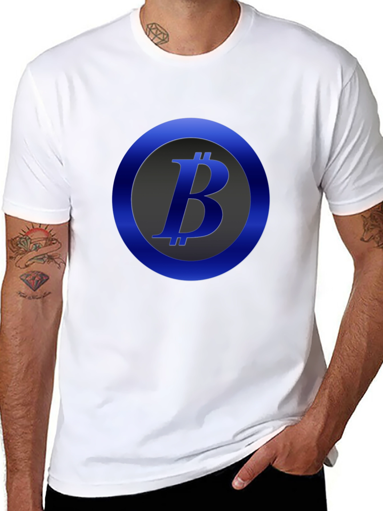 Bitcoin Logo Graphic Black T-Shirt