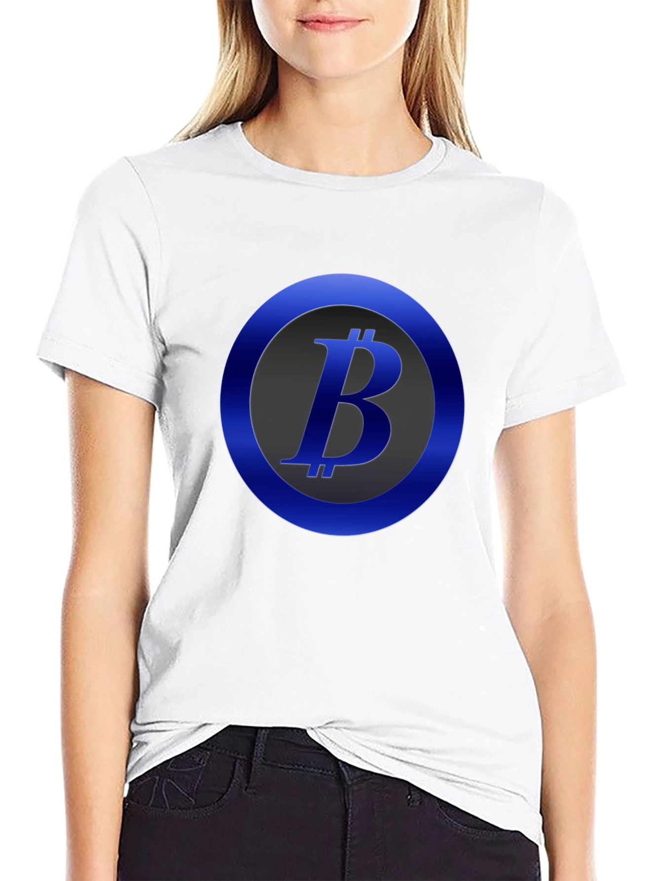 Bitcoin Logo Graphic Black T-Shirt