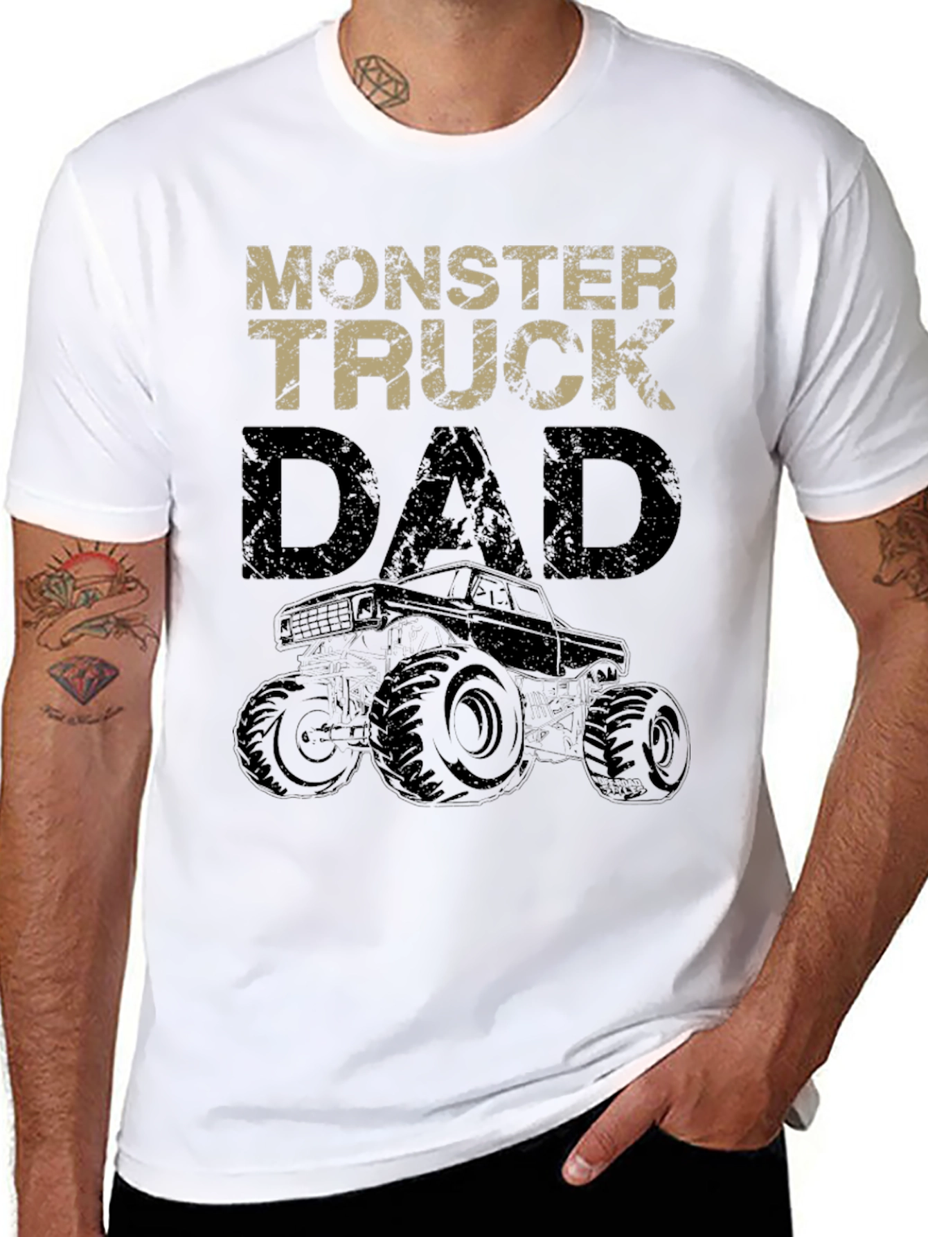Monster Truck Dad Graphic T-Shirt