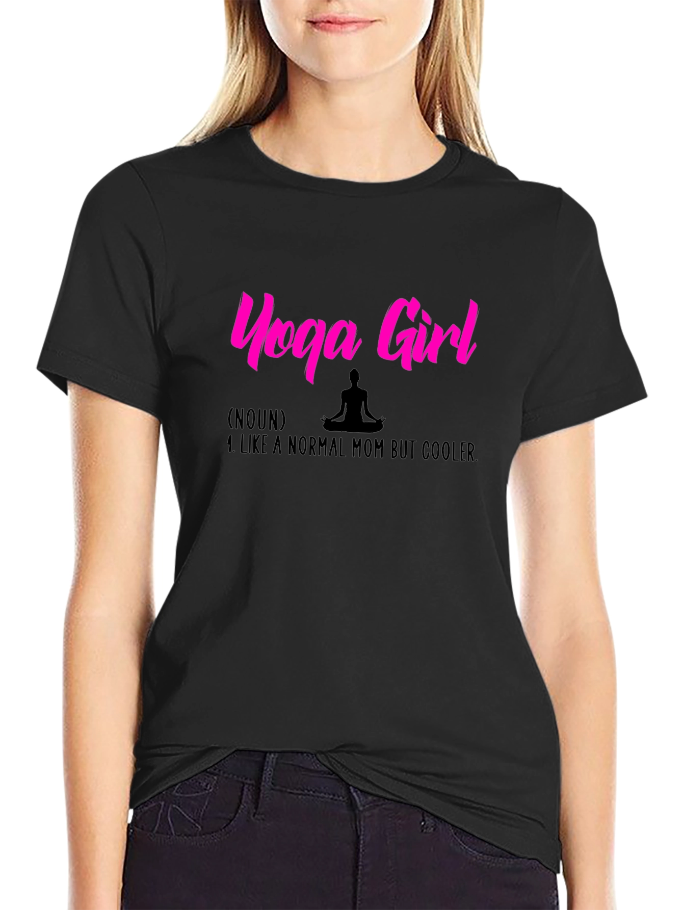 Yoga Girl Graphic Tee - Cooler Mom Definition