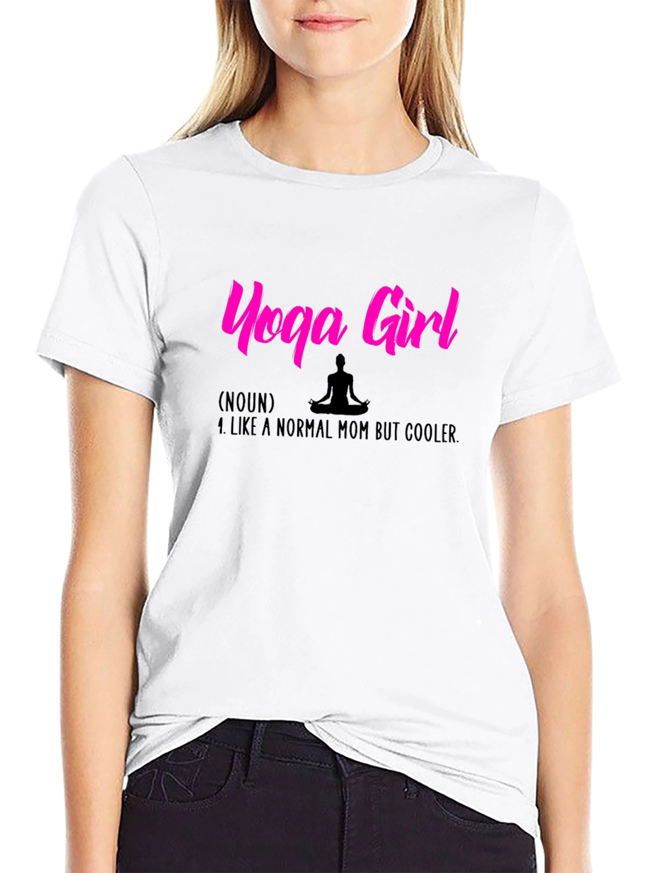 Yoga Girl Graphic Tee - Cooler Mom Definition