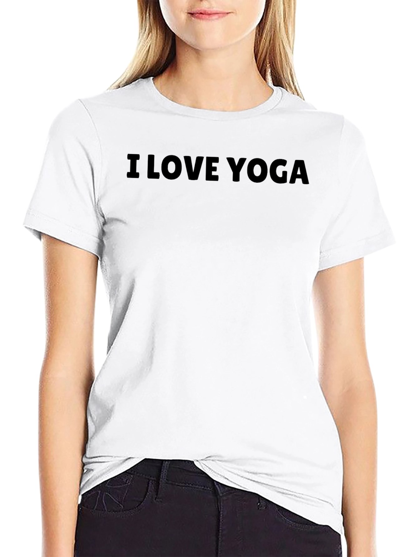 I Love Yoga - Mens Black Graphic Tee