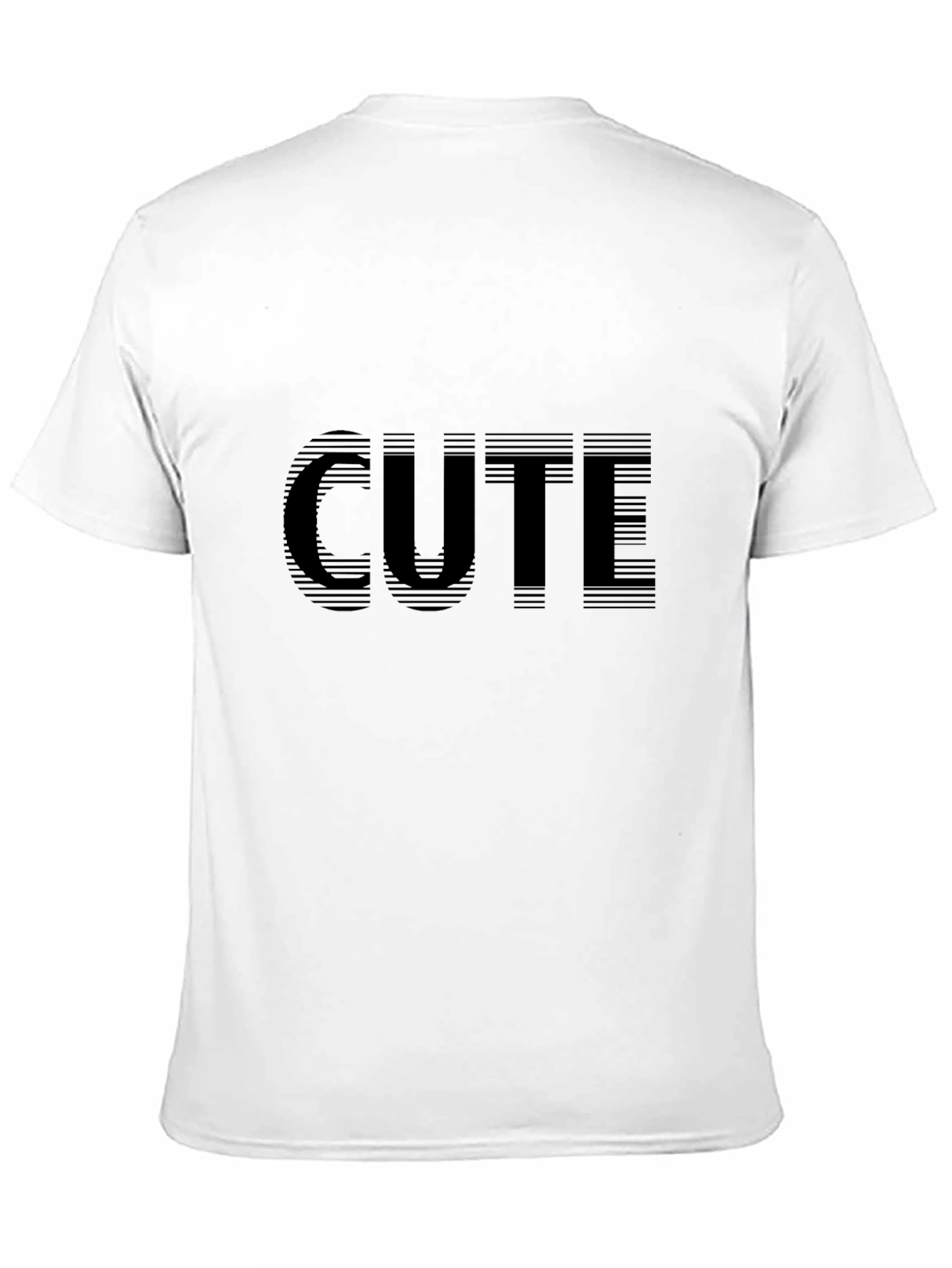 Mens Black Graphic T-Shirt - CUTE Design