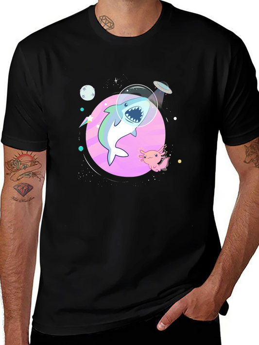 Shark in Space T-Shirt - Cool Graphic Tee