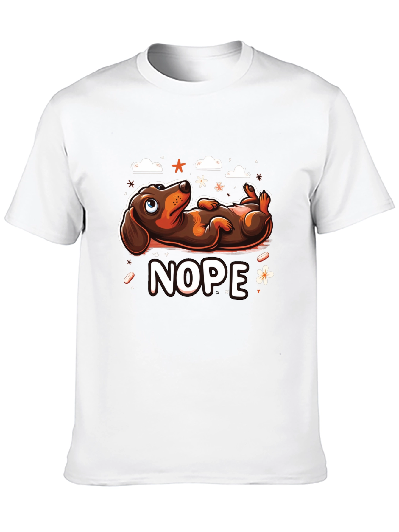 Nope Dachshund T-Shirt - Lazy Dog Graphic Tee