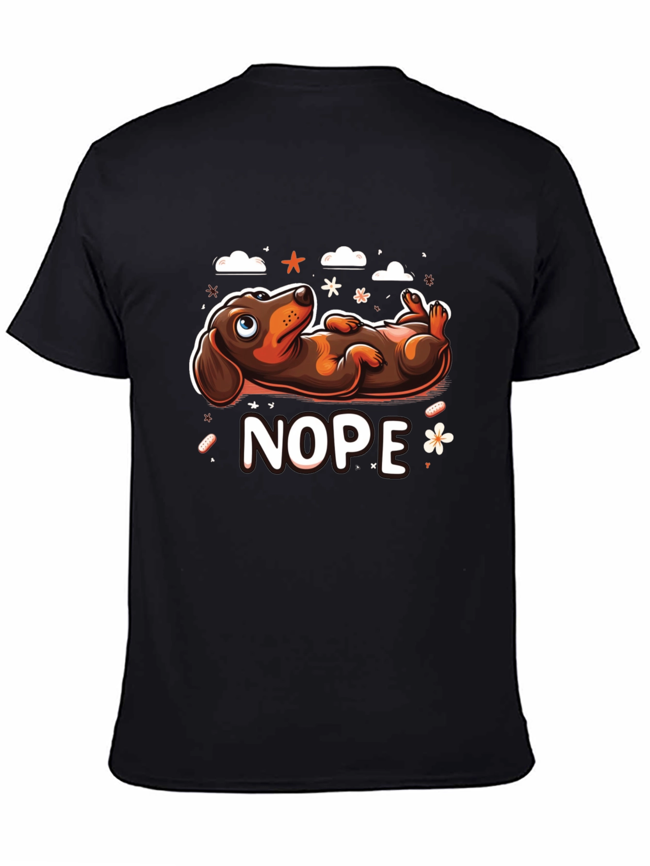 Nope Dachshund T-Shirt - Lazy Dog Graphic Tee