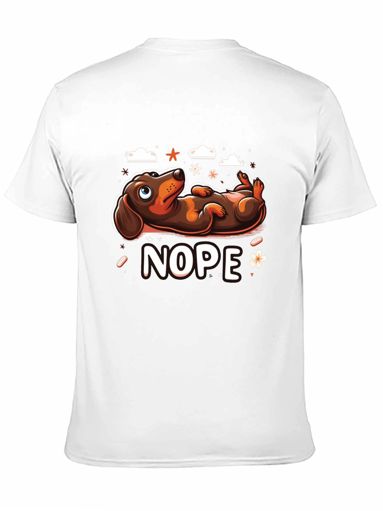 Nope Dachshund T-Shirt - Lazy Dog Graphic Tee