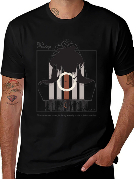 Abstract Silhouette Graphic Tee - Modern Style