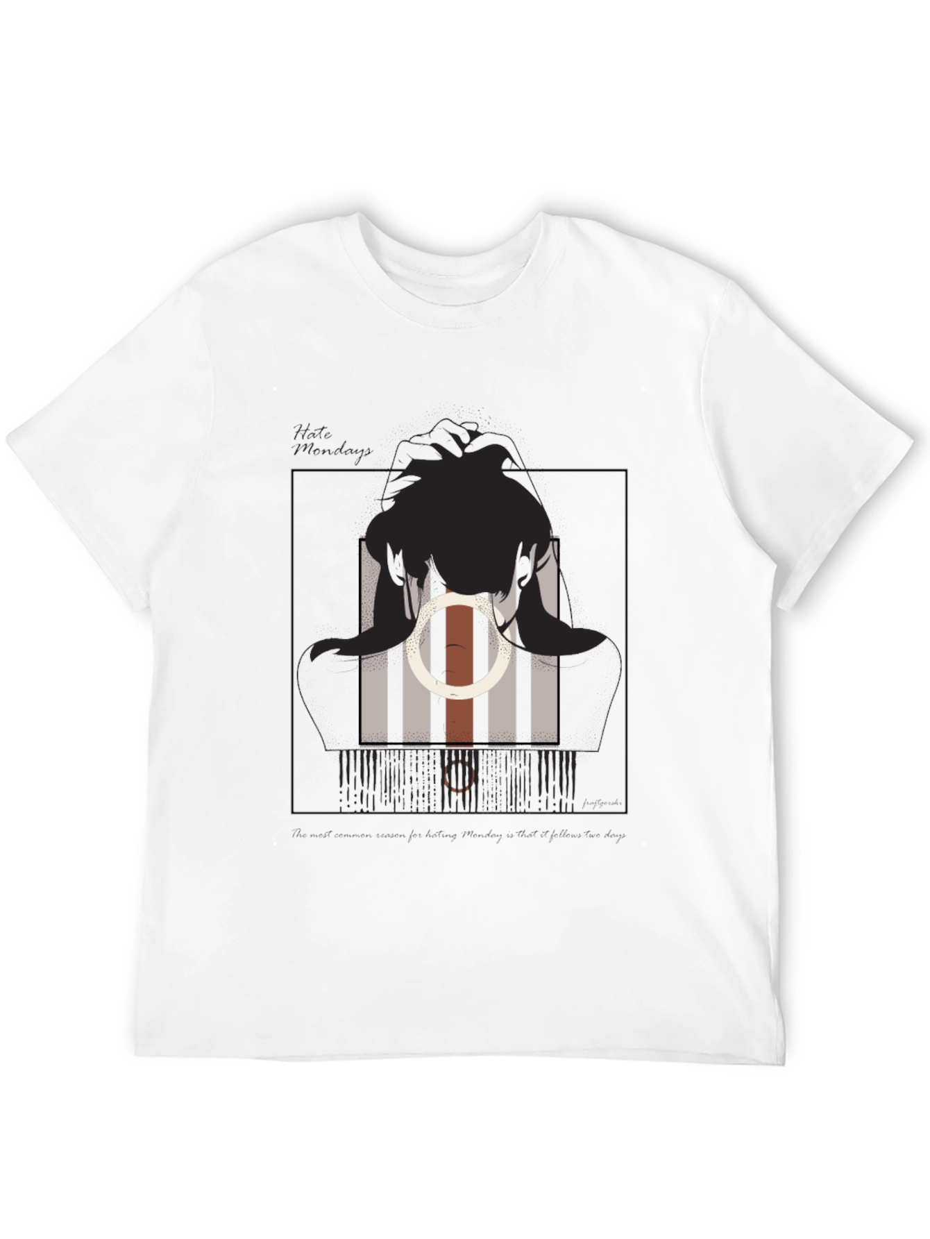 Abstract Silhouette Graphic Tee - Modern Style