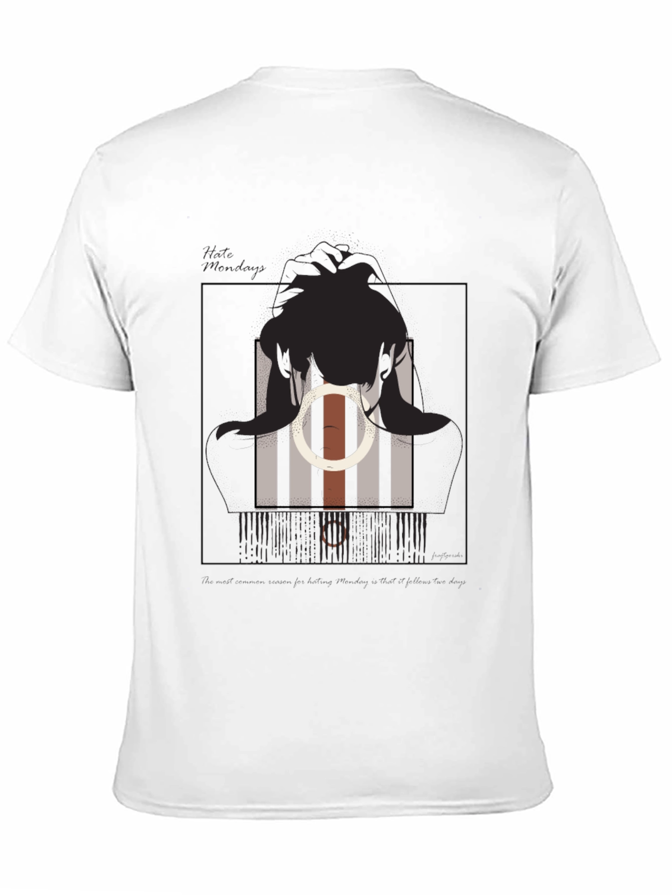 Abstract Silhouette Graphic Tee - Modern Style