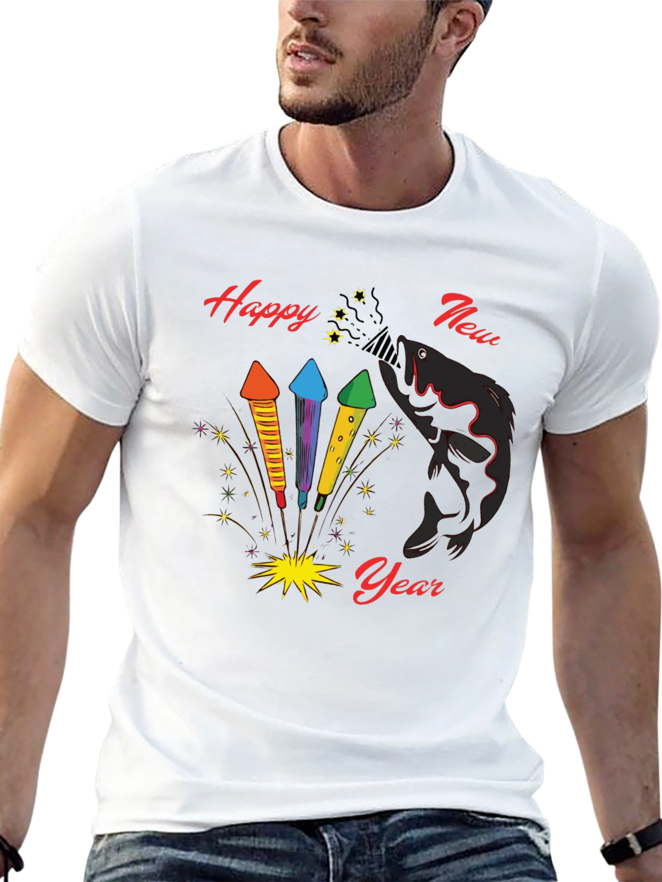 Happy New Year Fish T-Shirt