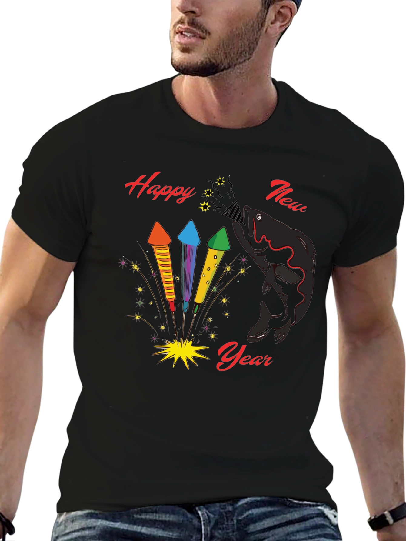 Happy New Year Fish T-Shirt