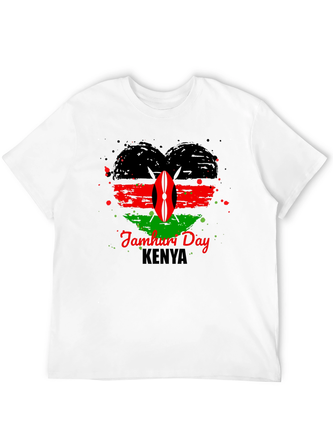 Kenya Jamhuri Day Heart T-Shirt
