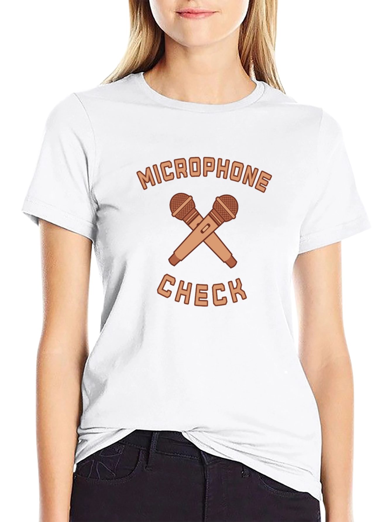 Microphone Check Graphic Tee - Stylish Musician T-Shirt