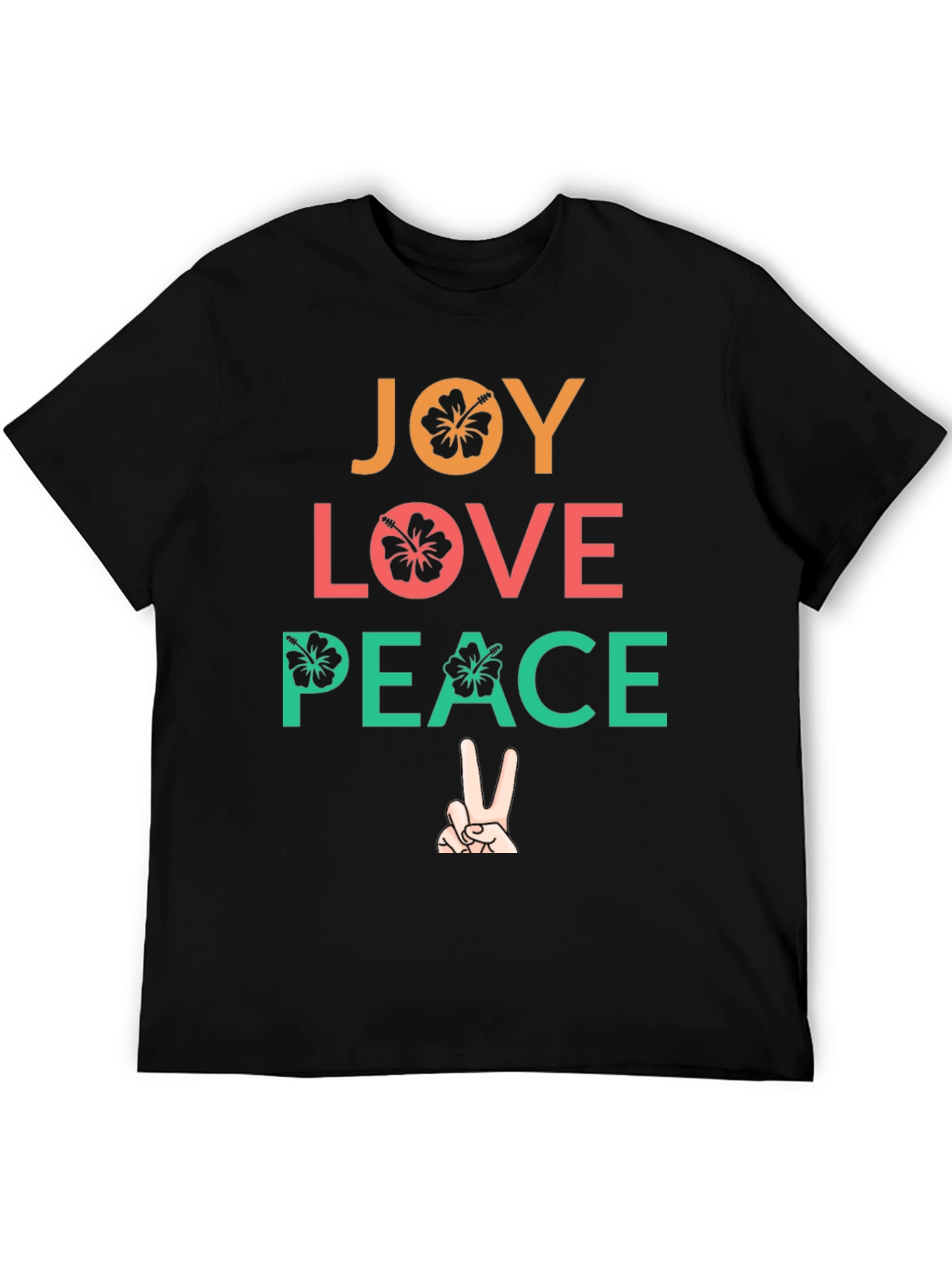 Joy Love Peace Graphic Tee - Positive Vibes T-Shirt