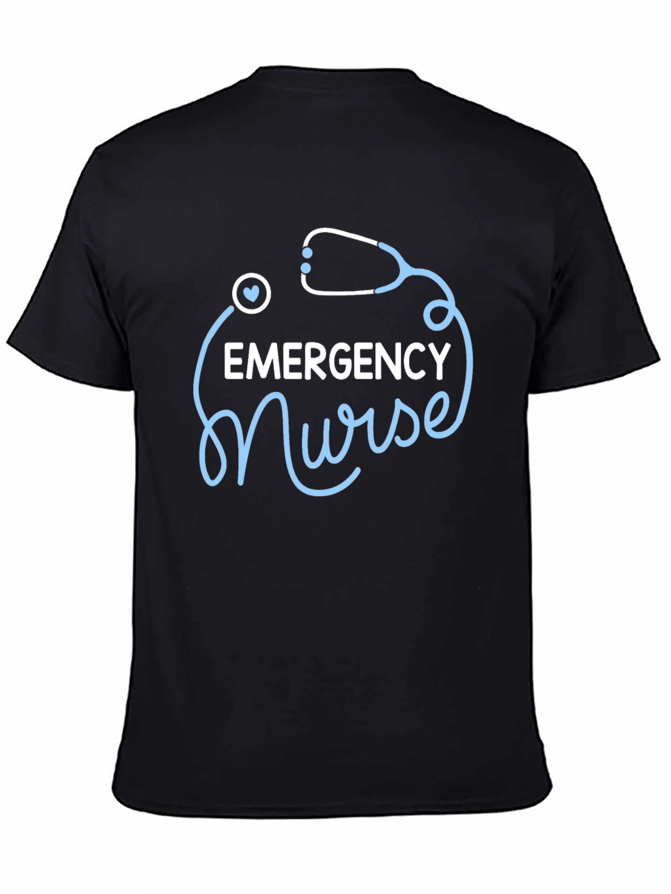 Emergency Nurse T-Shirt - Stethoscope Design