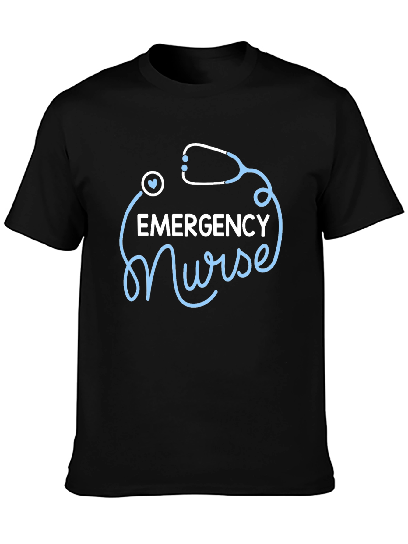 Emergency Nurse T-Shirt - Stethoscope Design