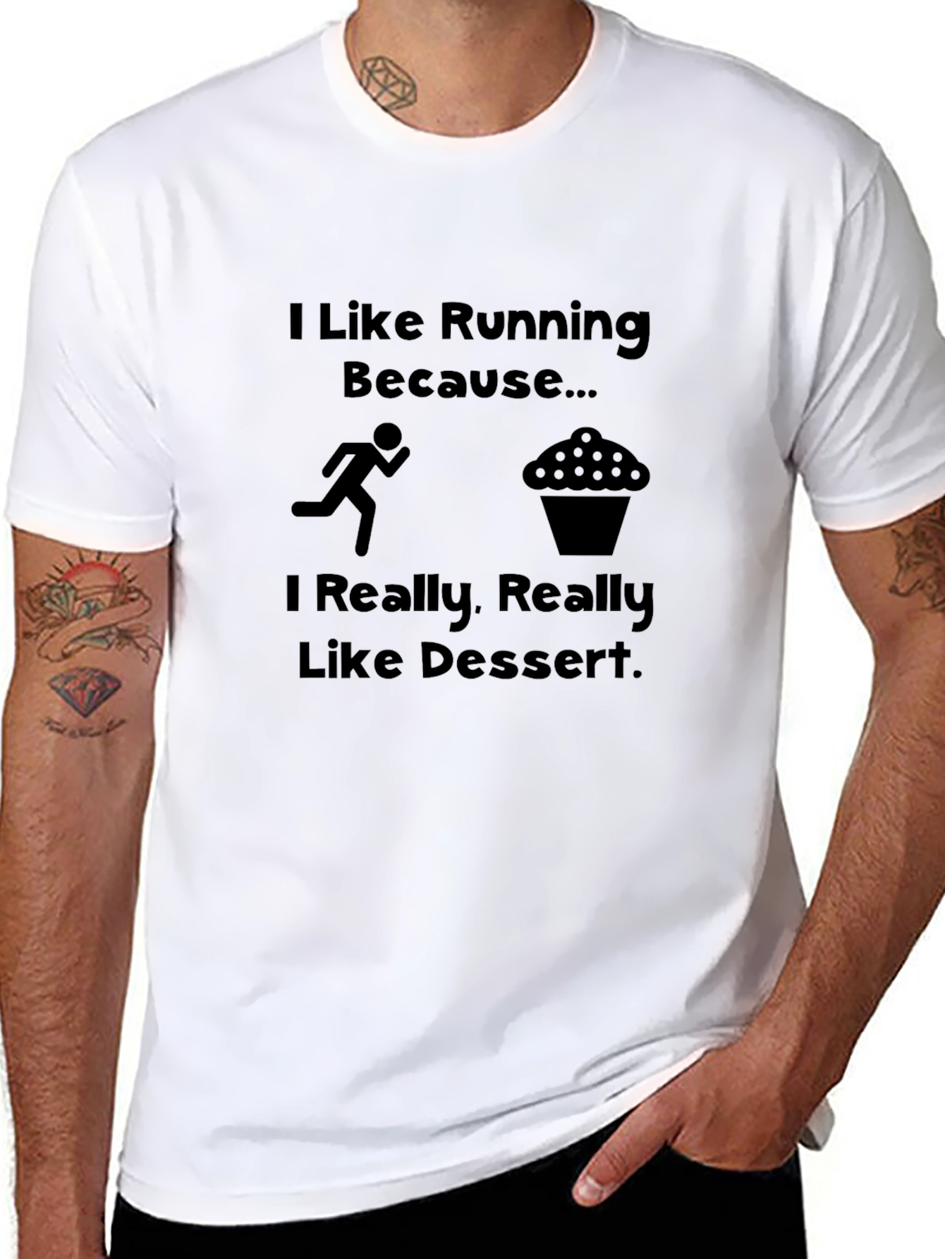 Funny Running & Dessert T-Shirt