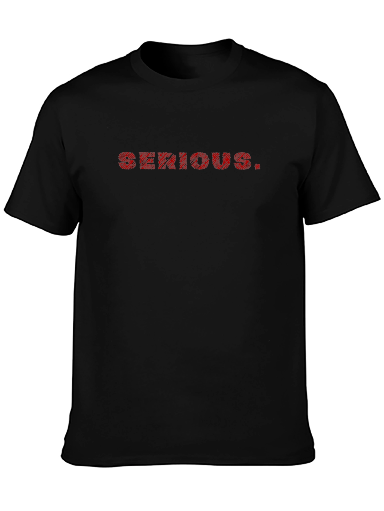 Serious Graphic Tee - Black Cotton Blend
